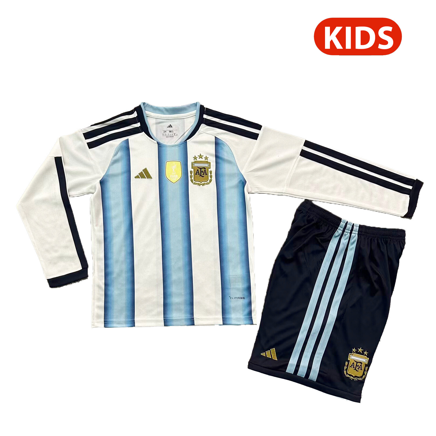 AlphaJersey-Argentina 2026 Home Long Sleeves Kids Kit