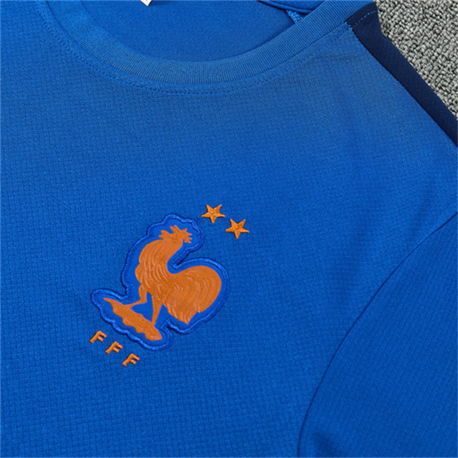 AlphaJersey-France 2026 Kids Short-Sleeve Training Set - Blue Top & Shorts
