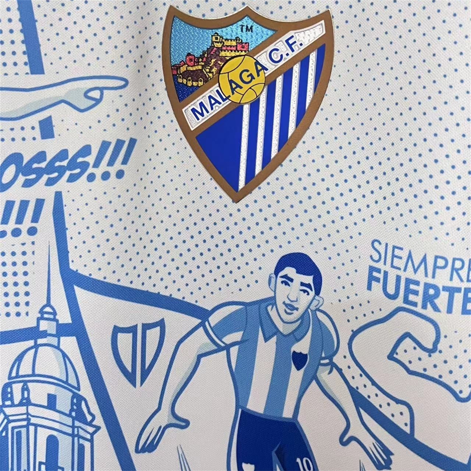 AlphaJersey-Malaga 25-26 Blue Graffiti Special Edition Jersey - Fans Version