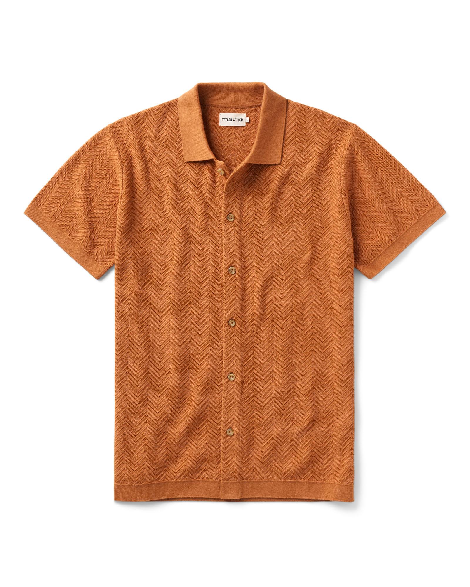 The Button Down Polo in Desert Herringbone | Modern Menswear by yycbvcnbmmnbm