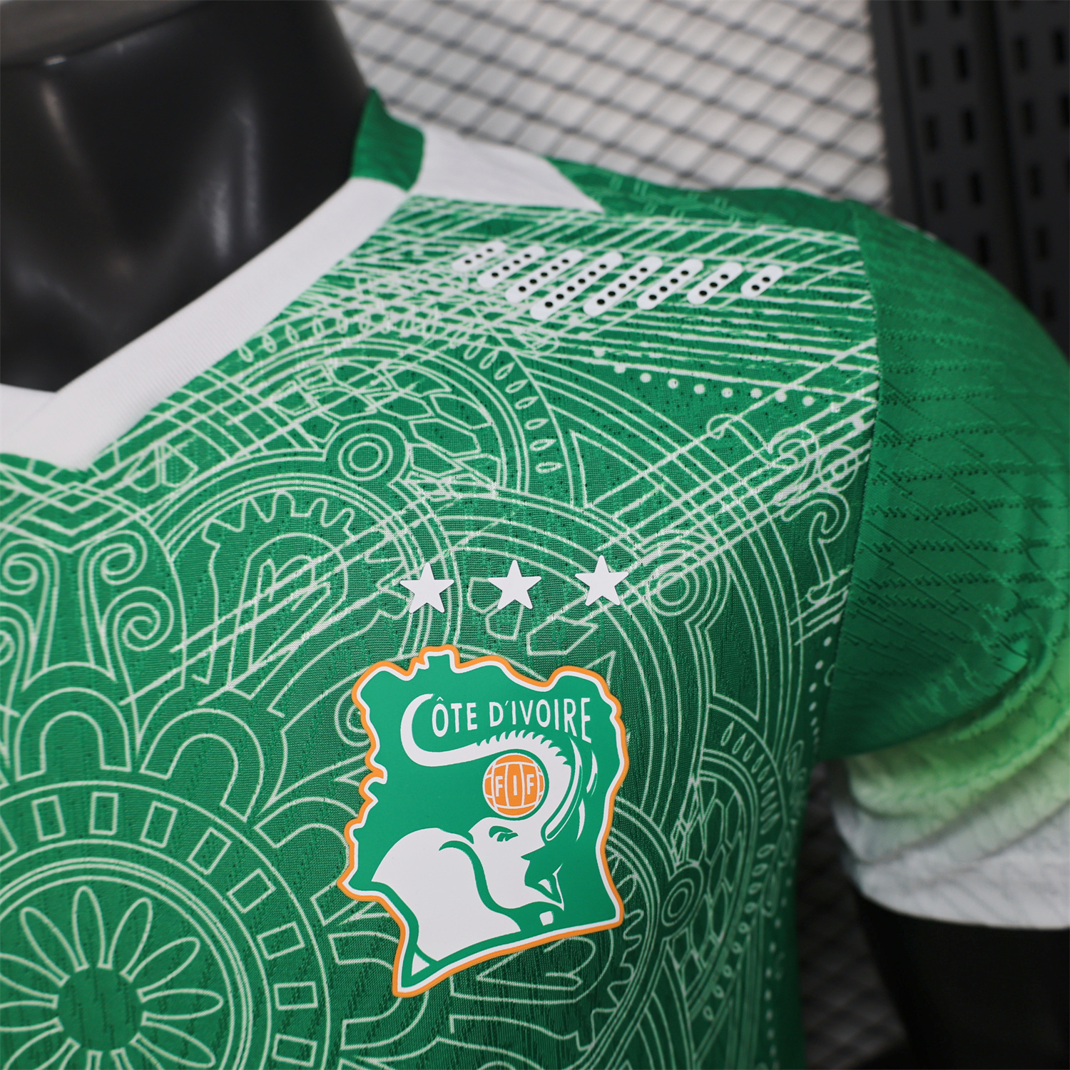 AlphaJersey-Ivory Coast 2026 Green And White Special Jersey - Player Version