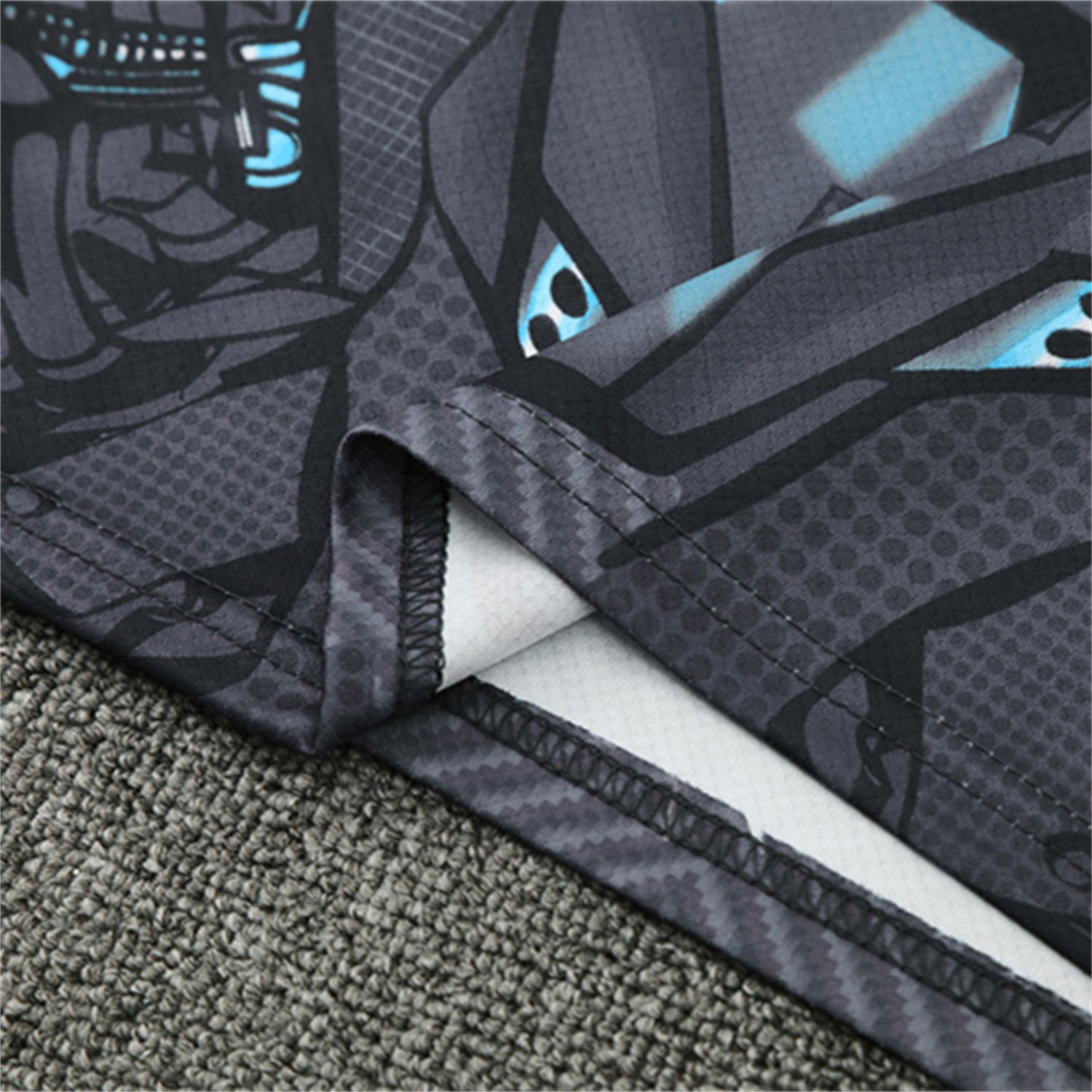 AlphaJersey-Napoli 25-26 Short-Sleeve Training Set - Gray Mecha Top & Black Shorts
