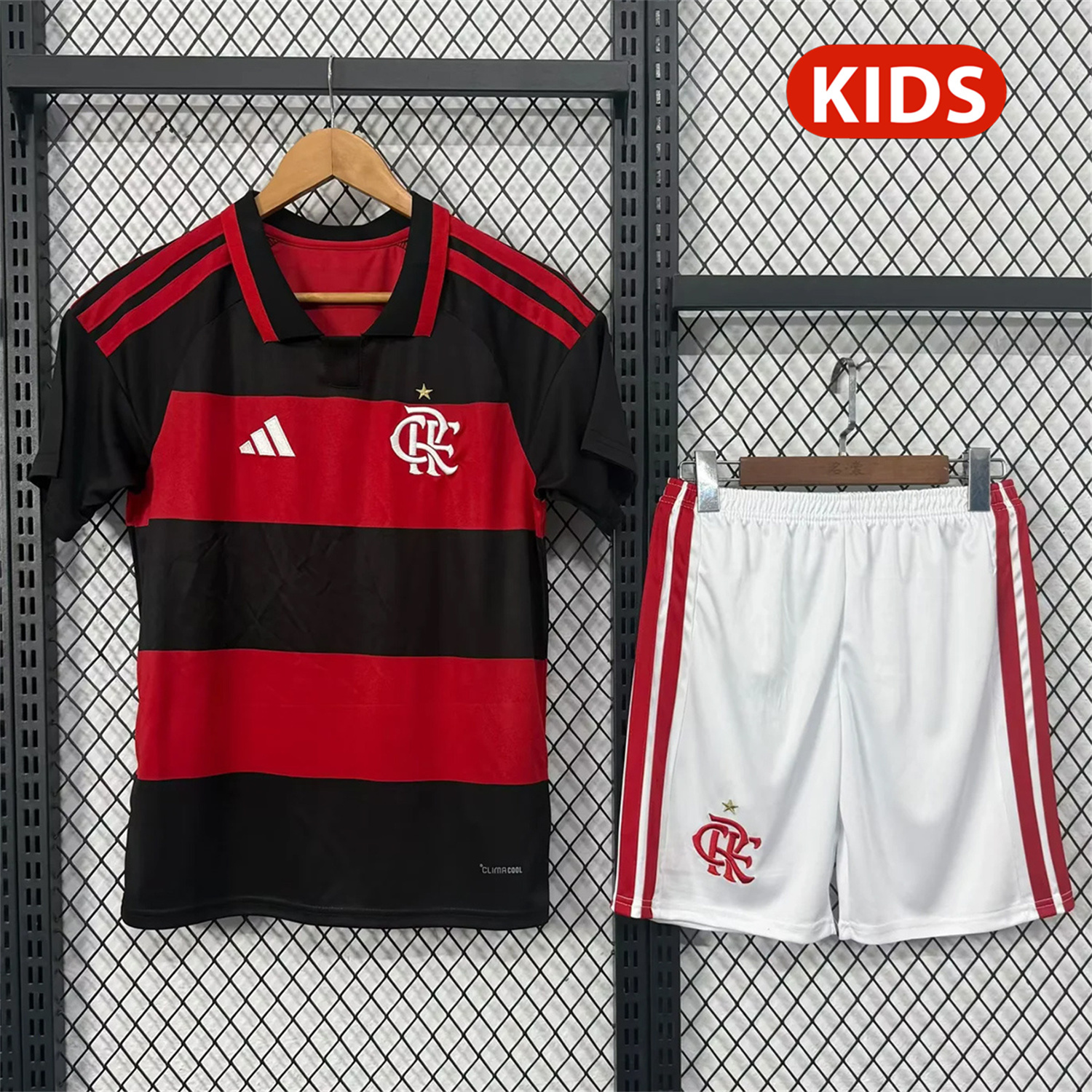 AlphaJersey-Flamengo 26-27 Home Unsponsored Kids Kit