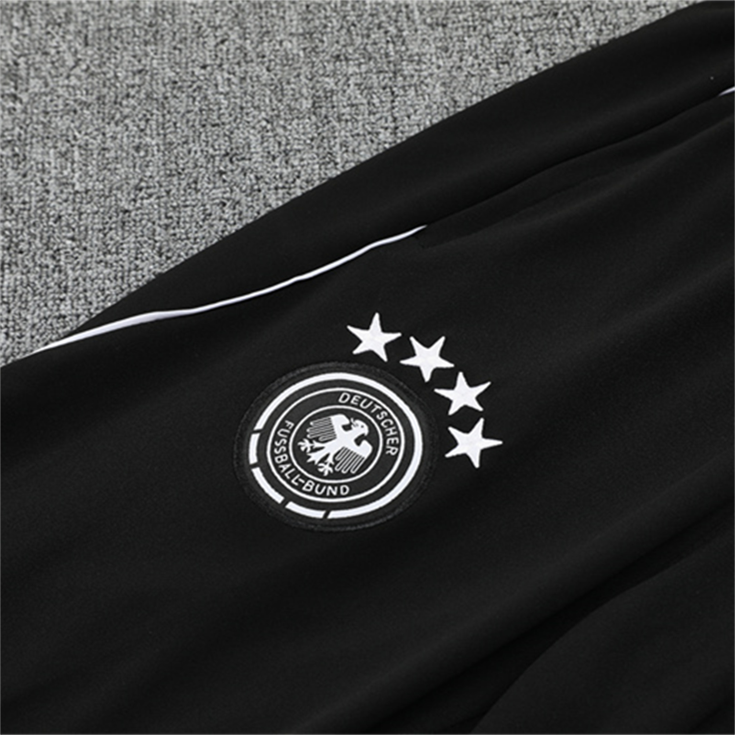 AlphaJersey-Germany 25-26 Kids Long Sleeve Training Set - Black Top and Black Pants