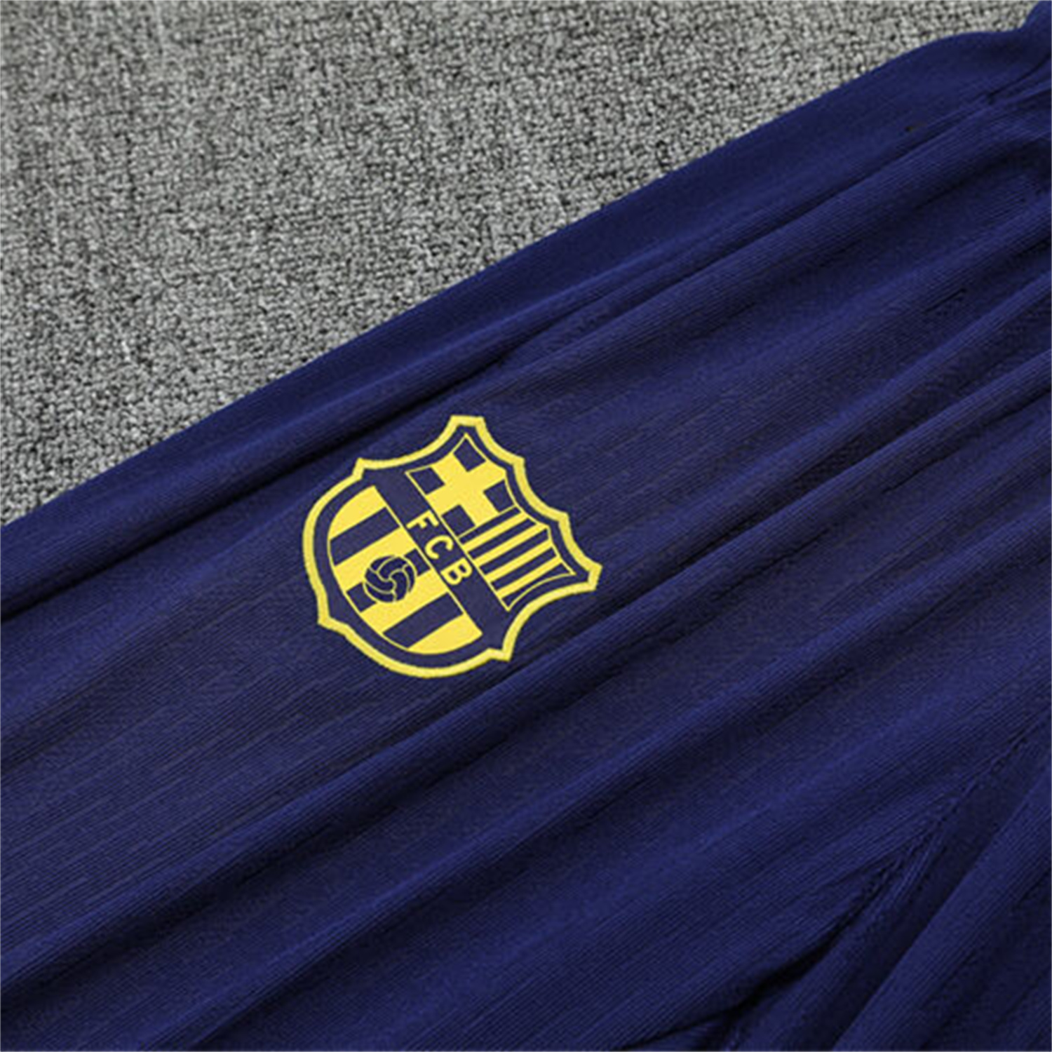 AlphaJersey-Barcelona 25-26 Kids Long Sleeve Training Set - Purple Camouflage Top & Blue Pants