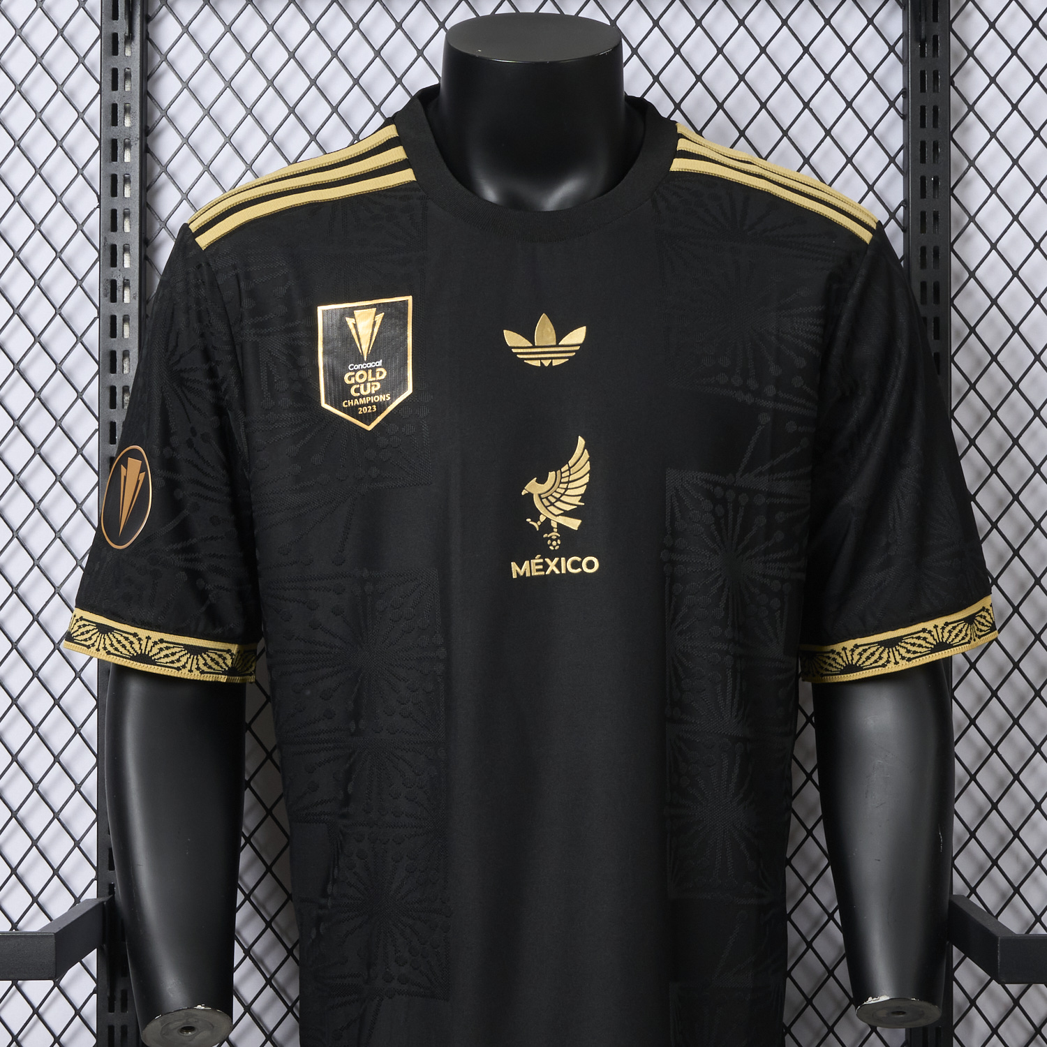 AlphaJersey-Mexico 2025 Gold Cup Home Black Jersey - Player Version