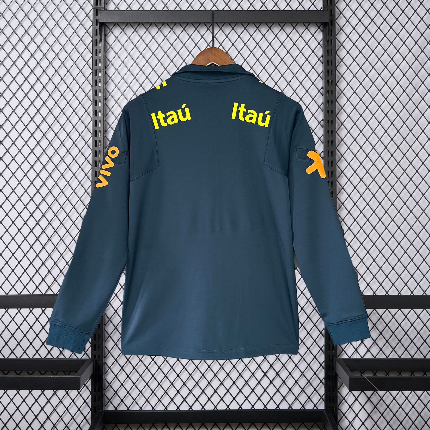 AlphaJersey-Retro Brazil 2022 Pre-Match Dark Blue Unsponsored Windbreaker