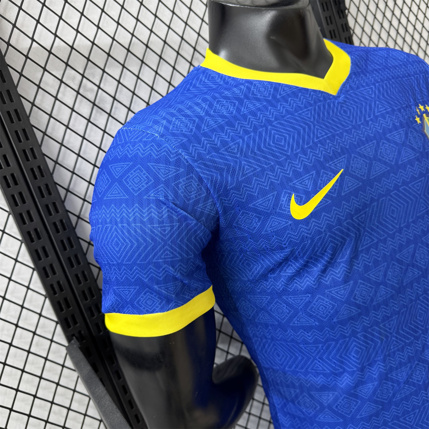 AlphaJersey-Brazil 2026 Diamond Texture Blue Special Jersey - Player Version