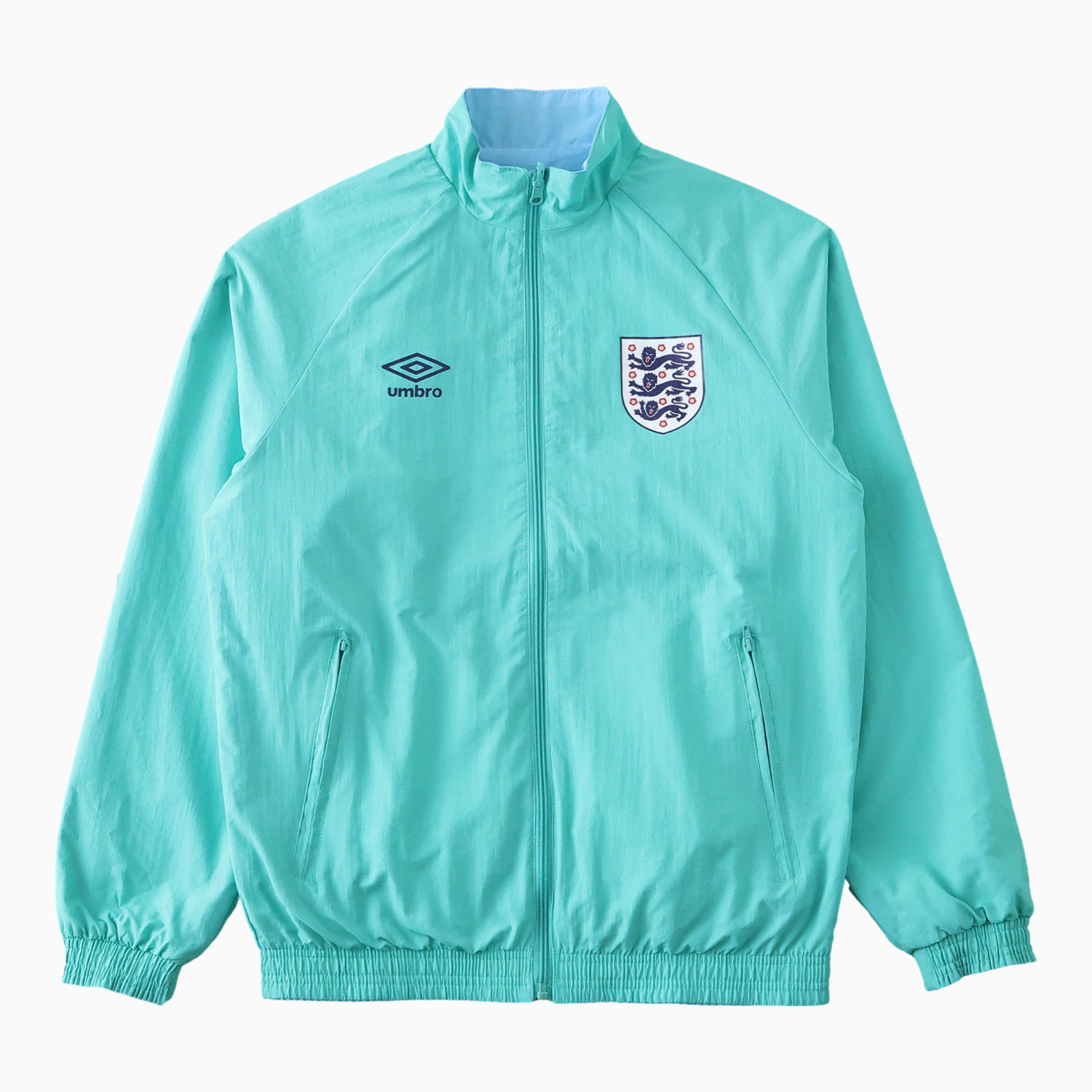 AlphaJersey-Retro England 1992 Third Double Sided Reversible Windbreaker - Blue & Green