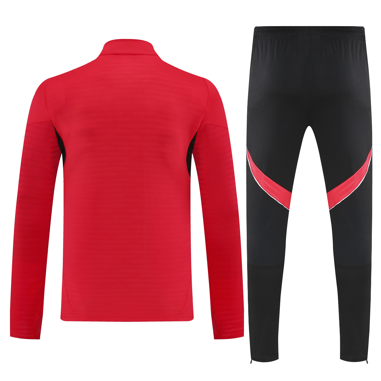 AlphaJersey-River Plate 25-26 Long Sleeves Training Set - Red Top & Black Pants