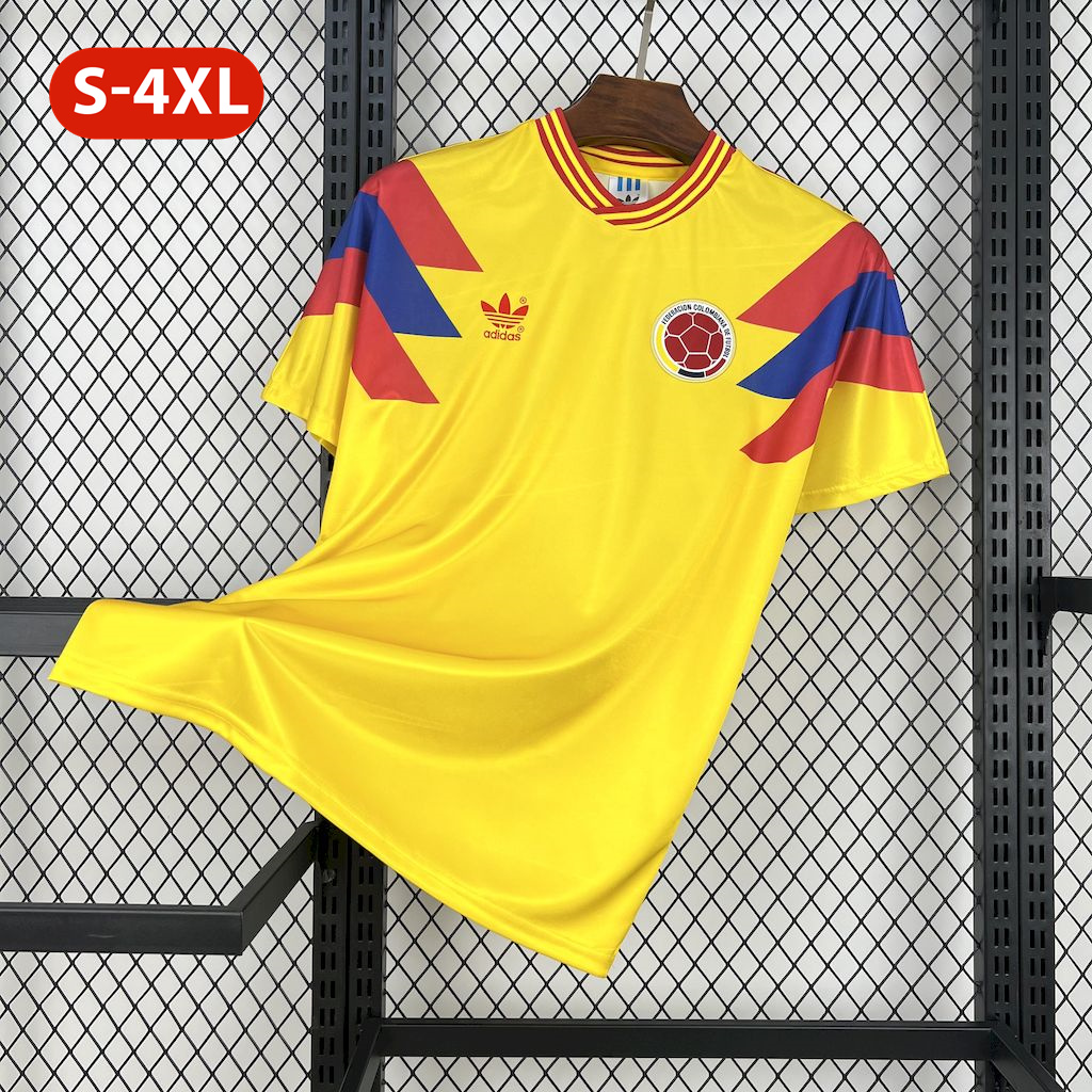 AlphaJersey-Retro Colombia 1990 Home Stadium Jersey