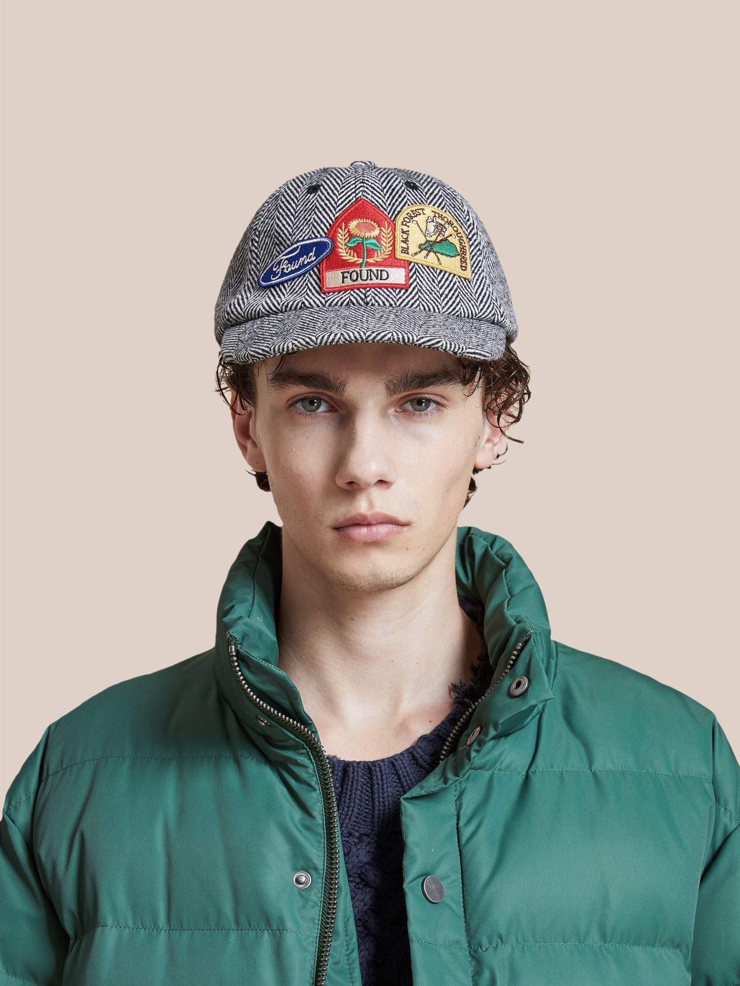 Herringbone Tweed Patch Cap | Modern Menswear by yycbvcnbmmnbm