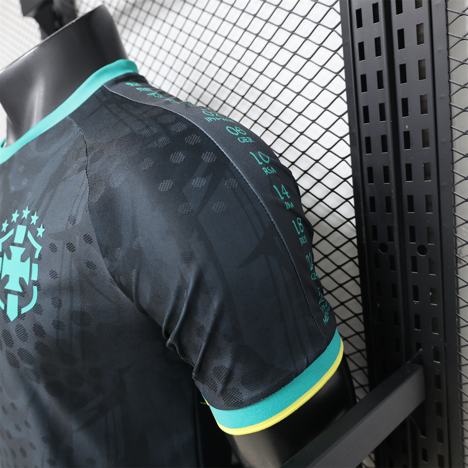 AlphaJersey-Brazil 2026 Black With Mint Green Special Jersey - Player Version