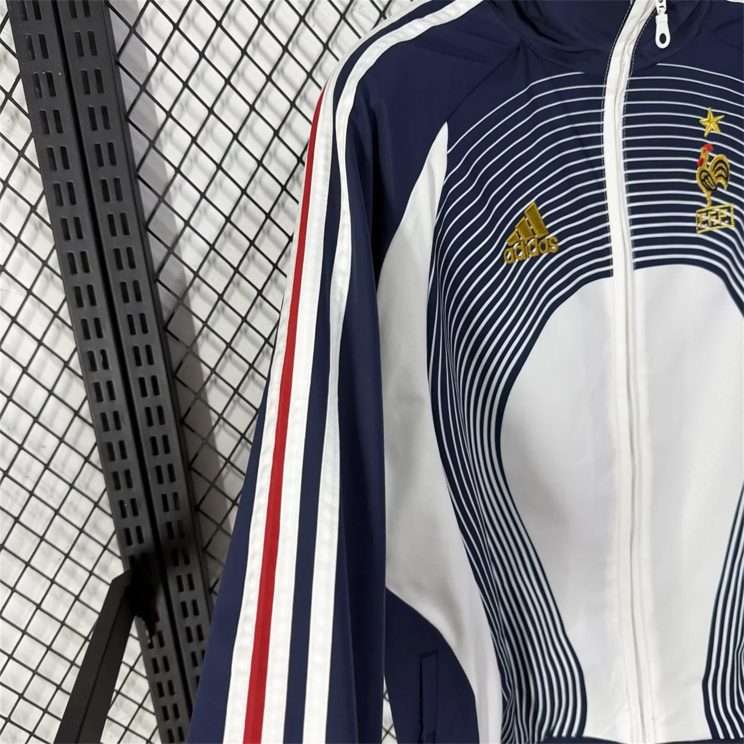 AlphaJersey-France 2026 Windbreaker Jacket - Black With White