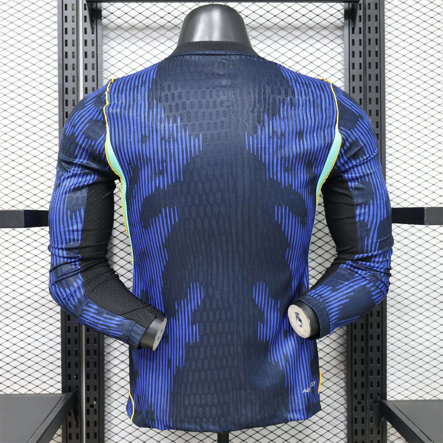 AlphaJersey-Brazil 2026 Away Blue Long Sleeves Jersey - Player Version