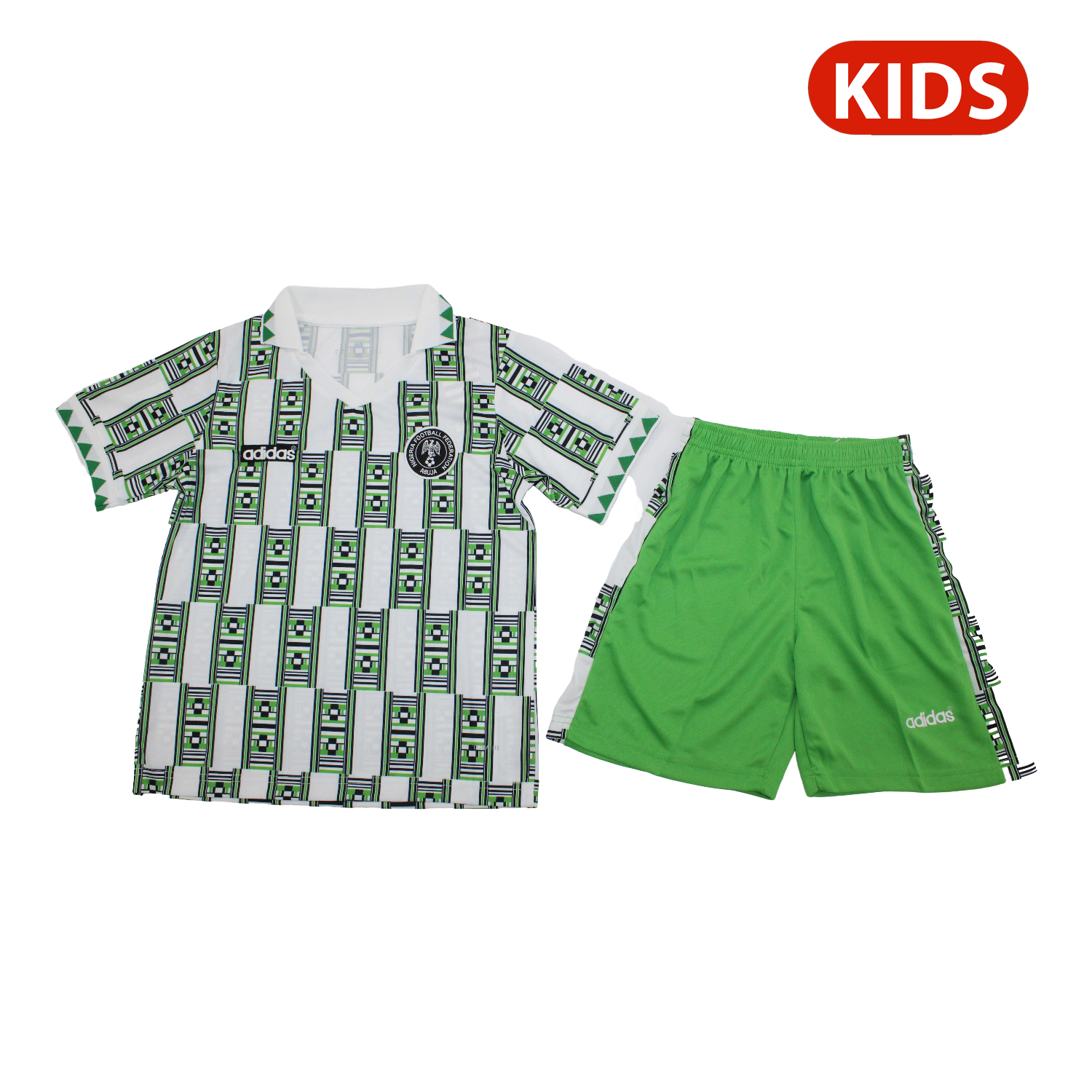 AJ-AlphaJersey-Retro Nigeria 1994 Away Kids Kit