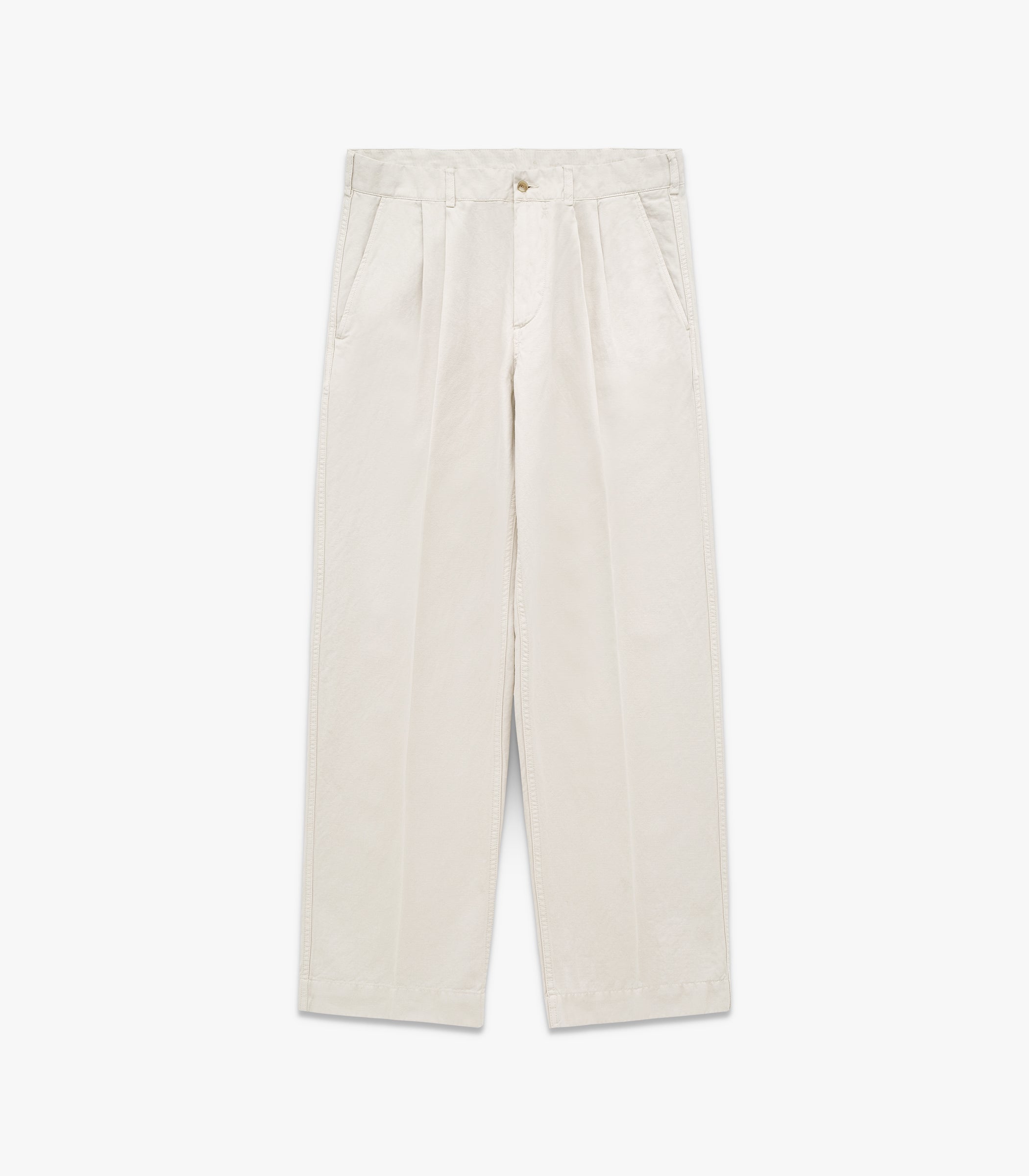 Canal Pleated Twill Cotton & Linen Pant | Modern Menswear by yycbvcnbmmnbm