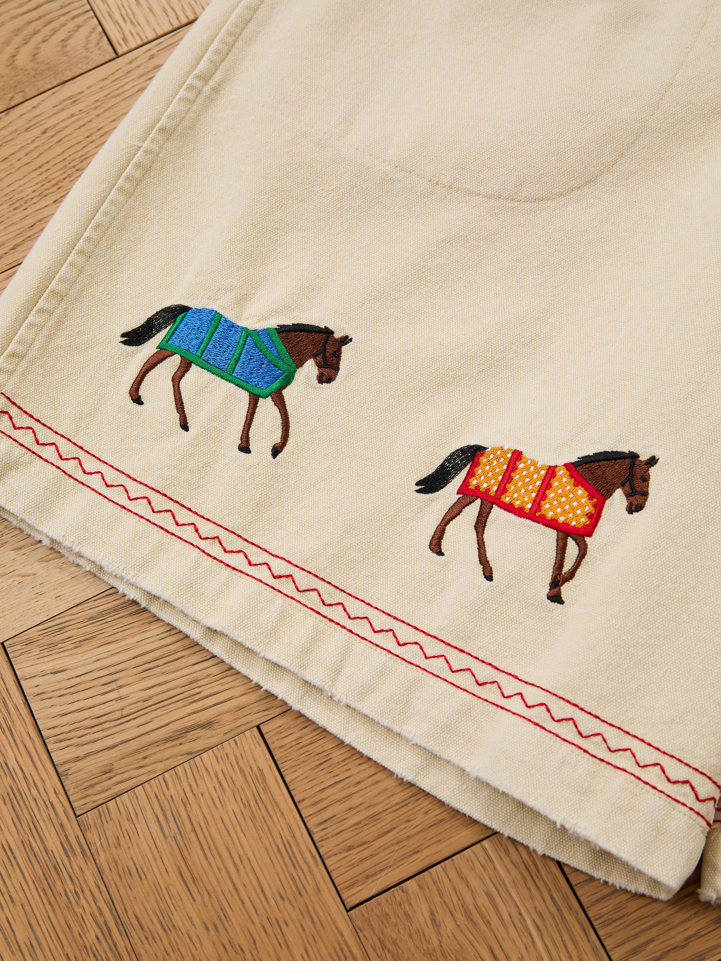 Embroidered Horse Shorts | Modern Menswear by yycbvcnbmmnbm