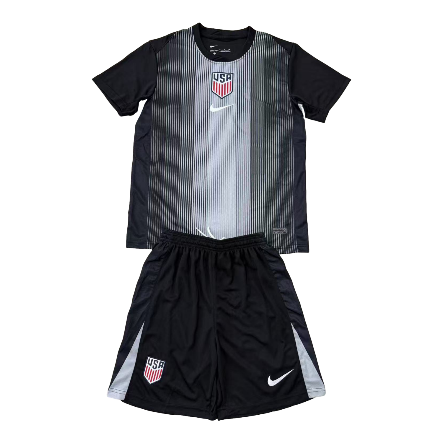 AlphaJersey-United States USA 25-26 Black Goalkeeper Men's Adult Jersey Set - Fans Version