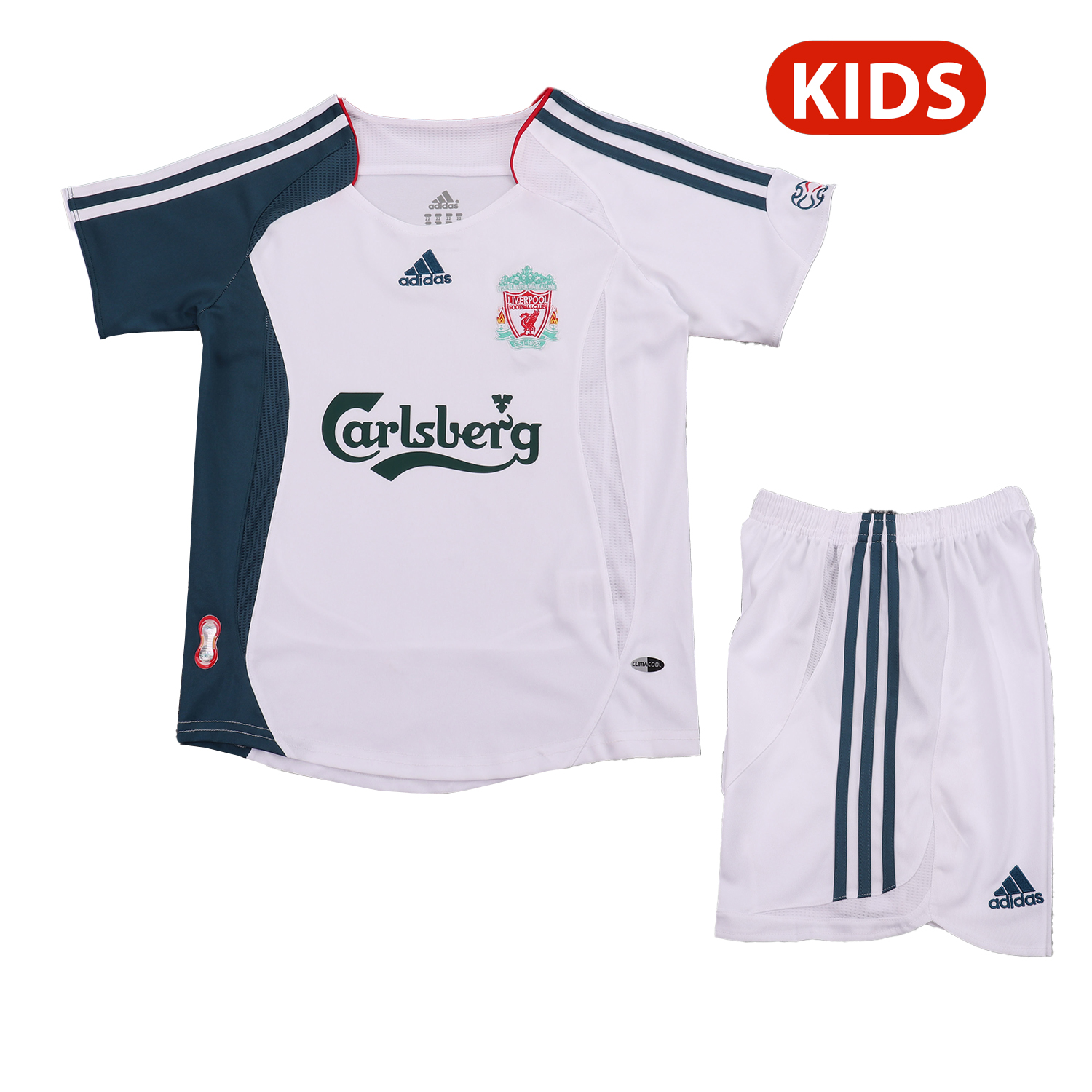 AlphaJersey-Retro Liver.pool 2006-08 Away Kids Kit
