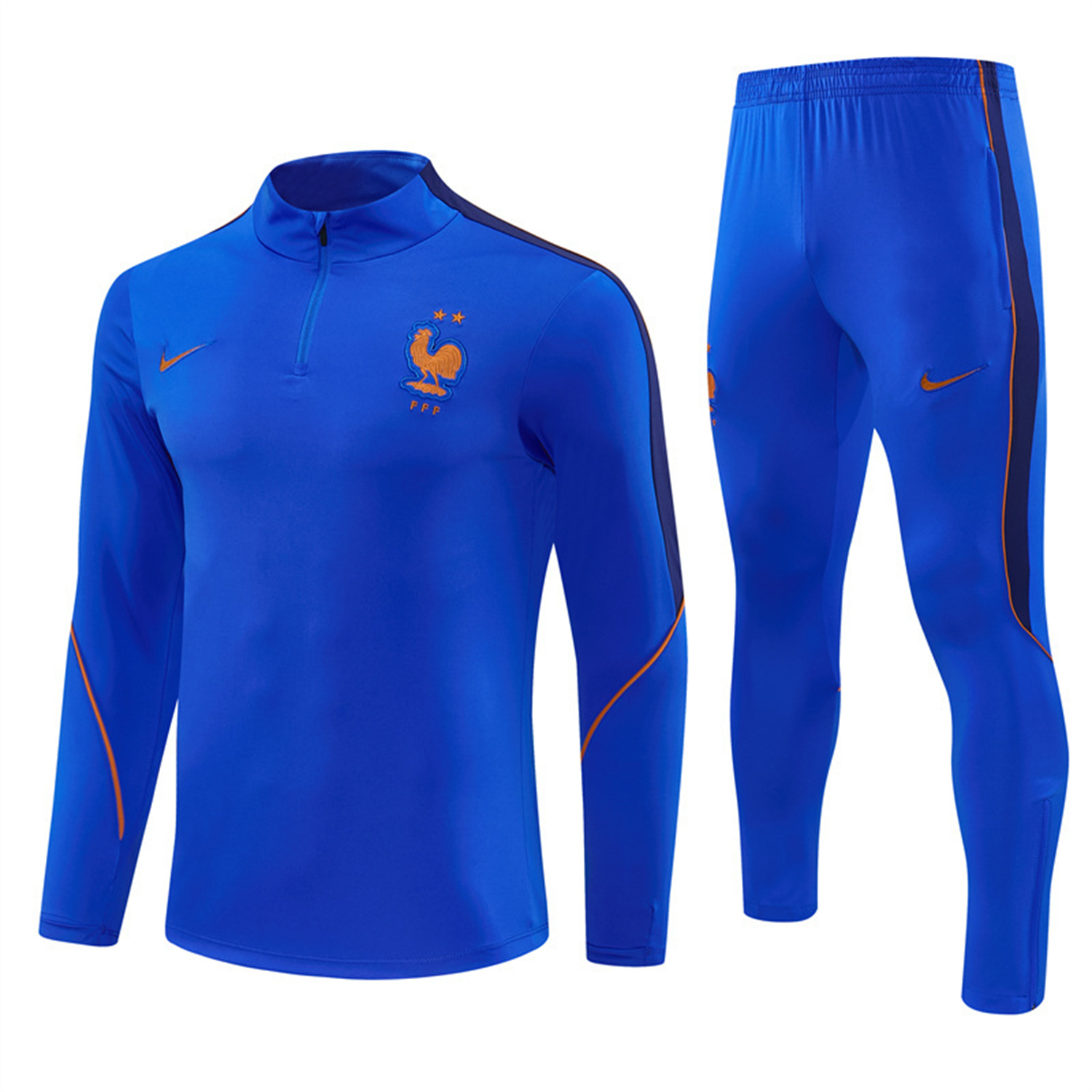AlphaJersey-France 2026 Long Sleeve Training Set - Royal Blue Top & Pants