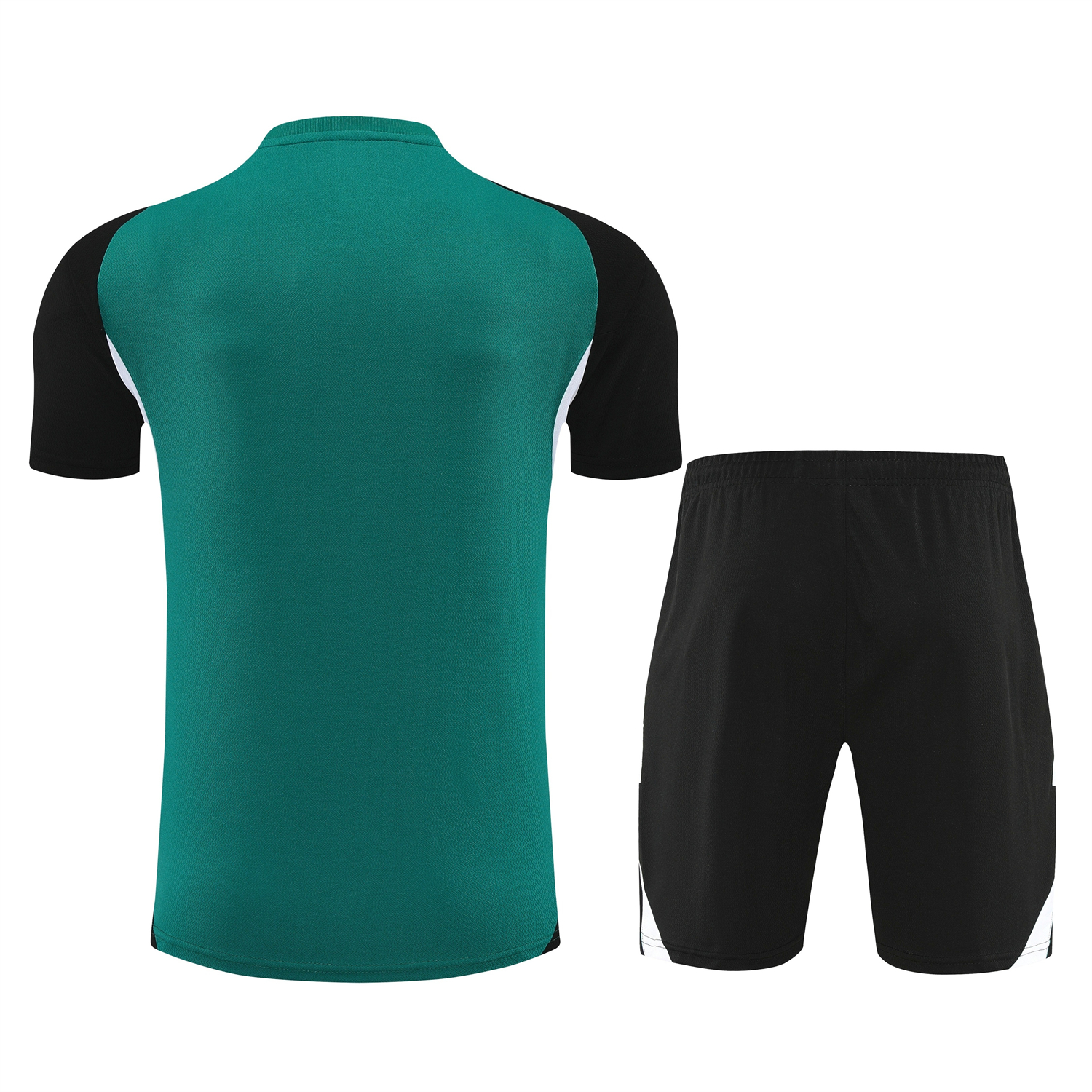AlphaJersey-Liver.pool 25-26 Short-Sleeve Training Set - Green With Black Top & Black Shorts