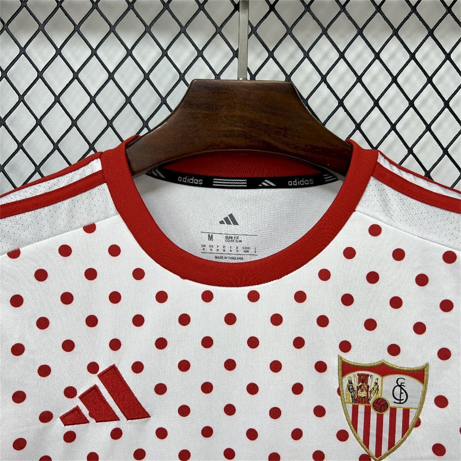 AlphaJersey-Sevilla 25-26 Red Points White Training Jersey - Fans Version