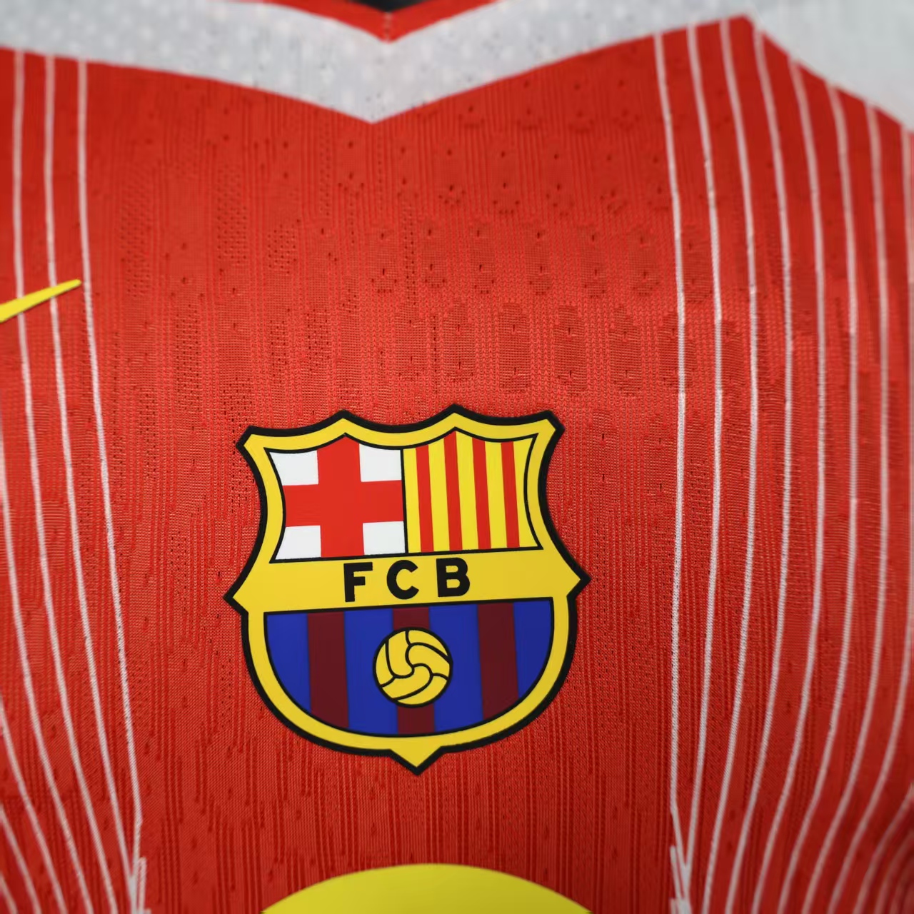 AlphaJersey-Barcelona 25-26 Red & White Big LOGO Special Jersey - Player Version