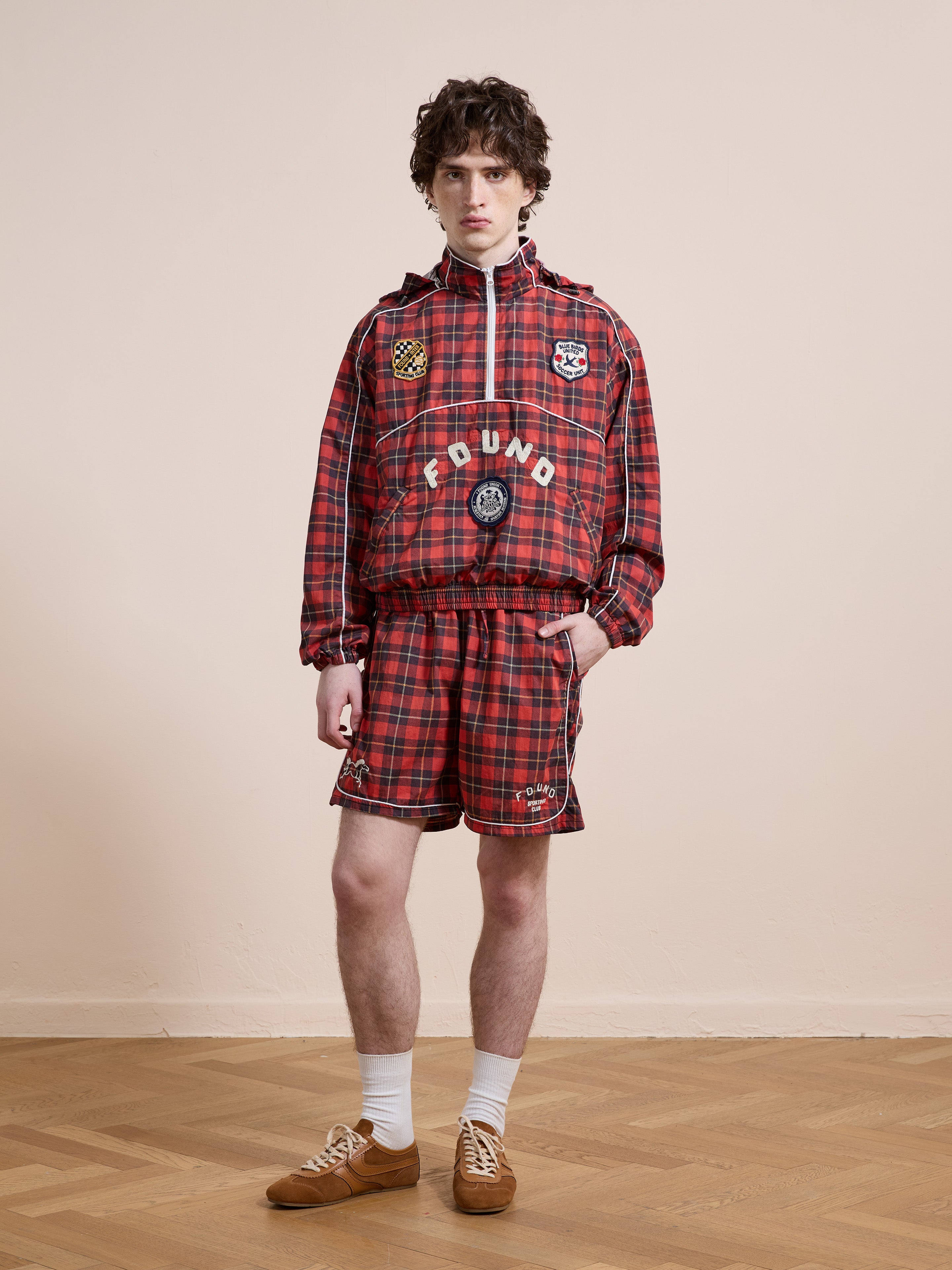 Red Plaid Track Shorts | Modern Menswear by yycbvcnbmmnbm
