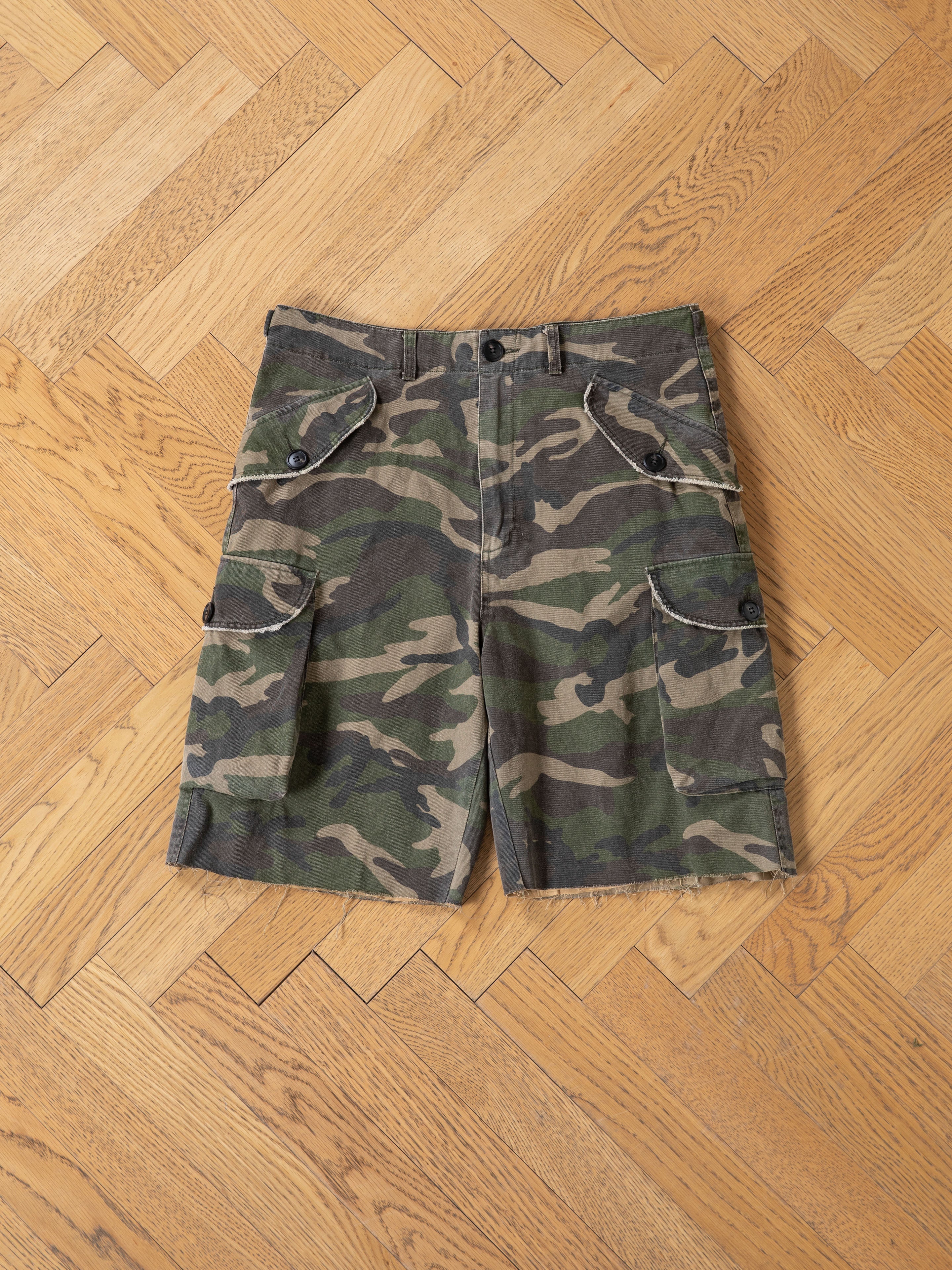 Camouflage Twill Utility Cargo Shorts | Modern Menswear by yycbvcnbmmnbm
