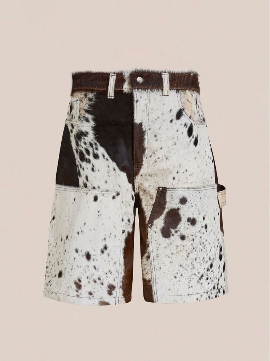 Cowhide Prairie Carpenter Shorts | Modern Menswear by yycbvcnbmmnbm