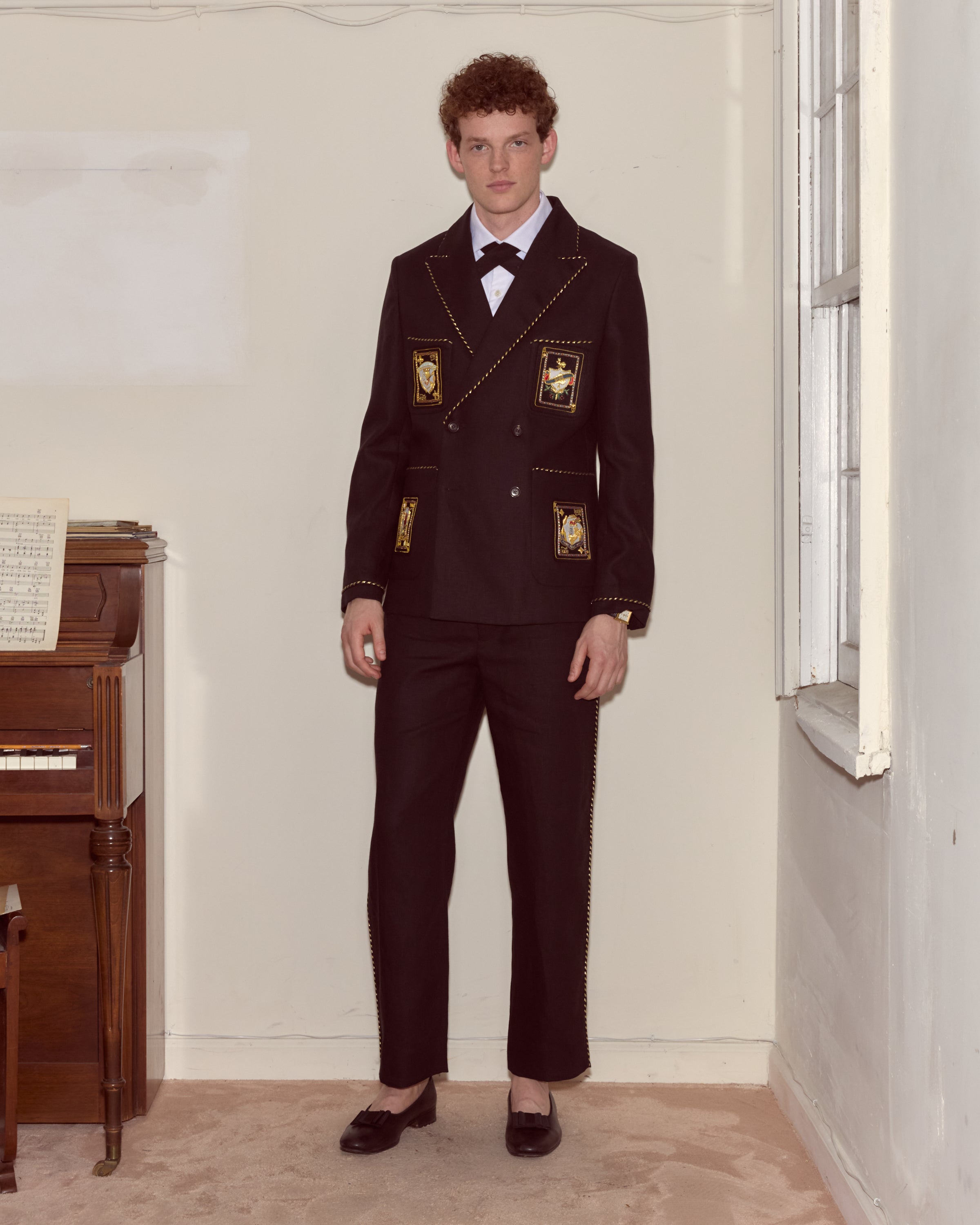 Bullion Piping Trousers | Modern Menswear by yycbvcnbmmnbm