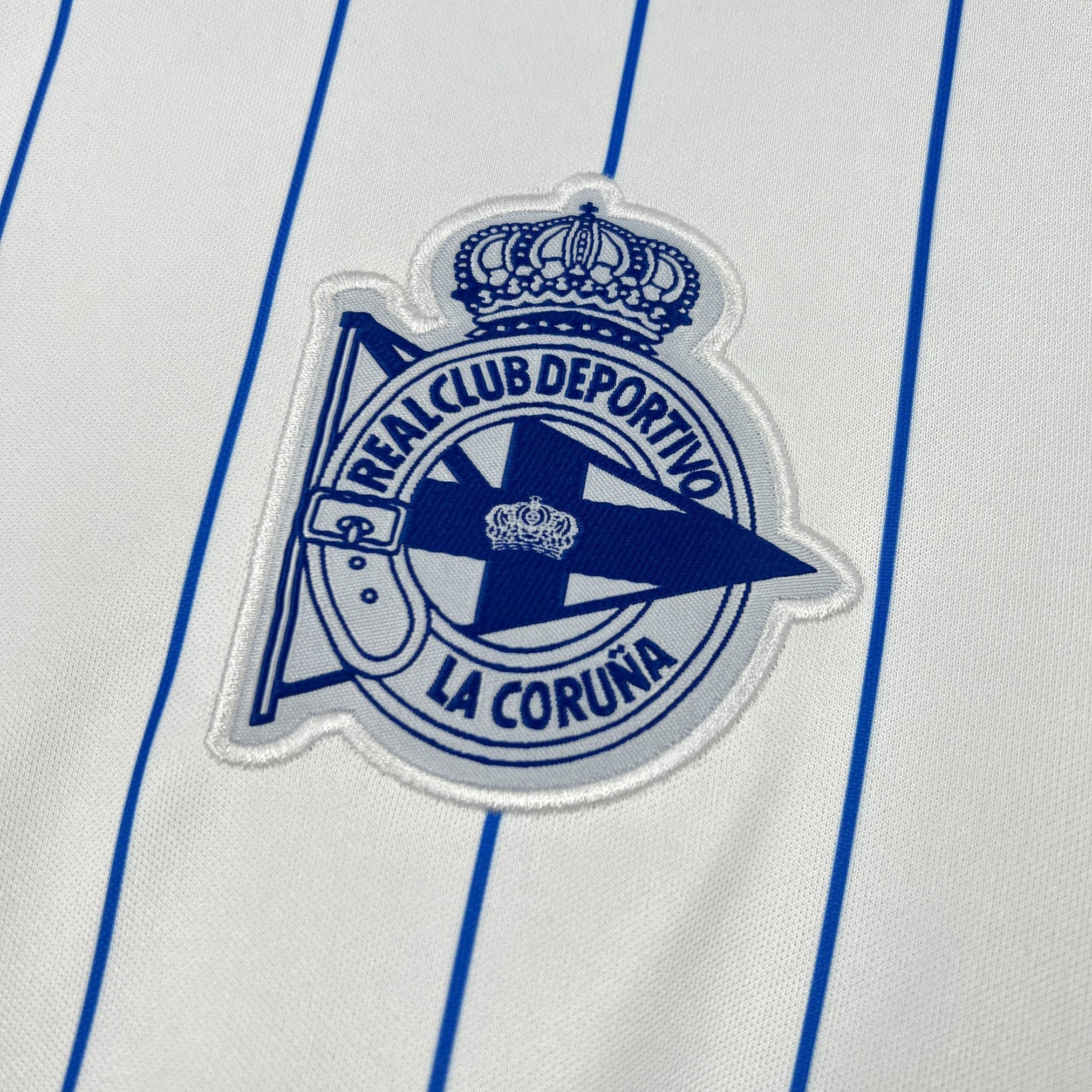 AlphaJersey-Deportivo de La Coruña 25-26 Retro Style White Polo Jersey - Fans Version