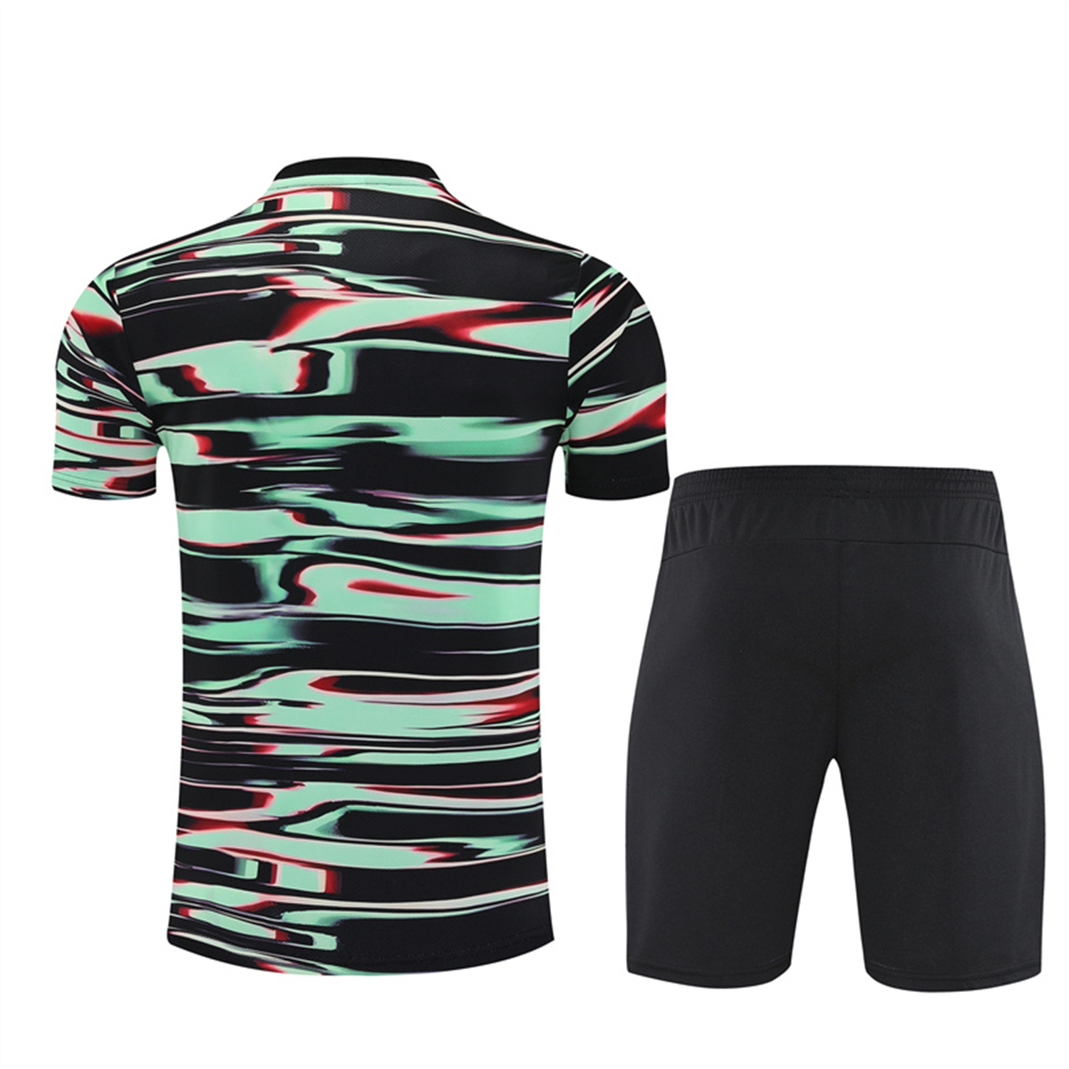 AlphaJersey-Portugal 25-26 Kids Short-Sleeve Training Set - Camouflage top & Black Shorts