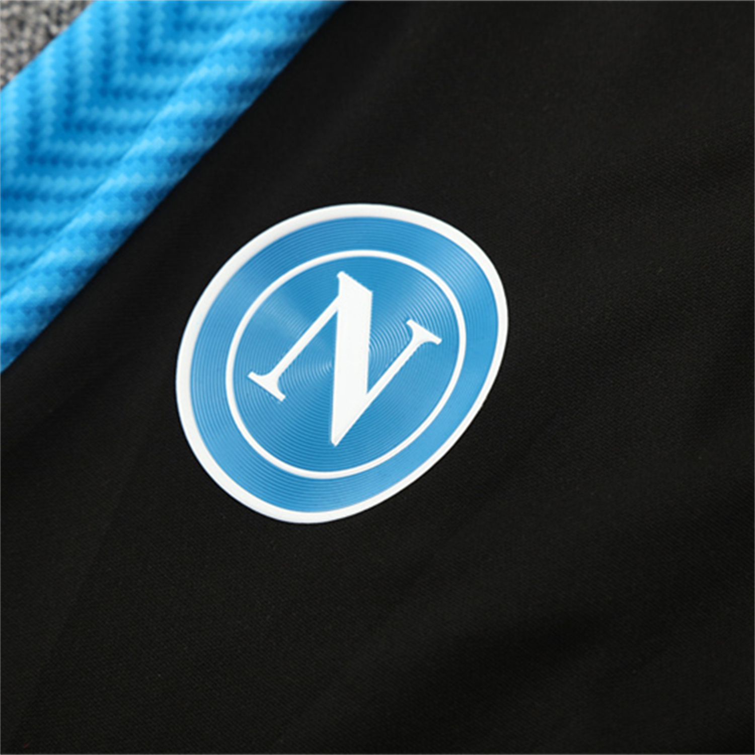 AlphaJersey-Napoli 25-26 Kids Long Sleeve Training Set - Gray Mecha Top & Black Pants