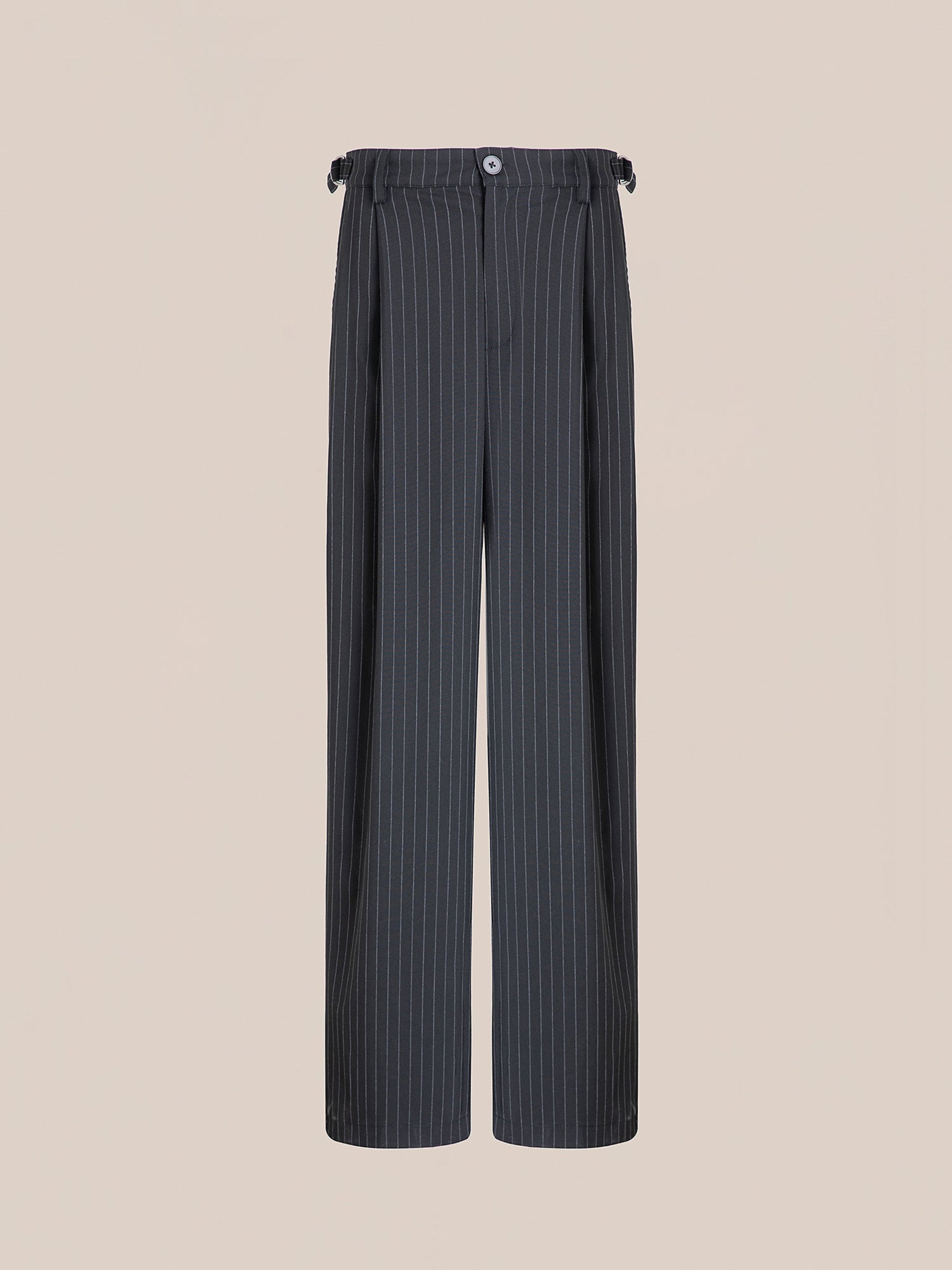 Pinstripe Pleated Trousers | Modern Menswear by yycbvcnbmmnbm