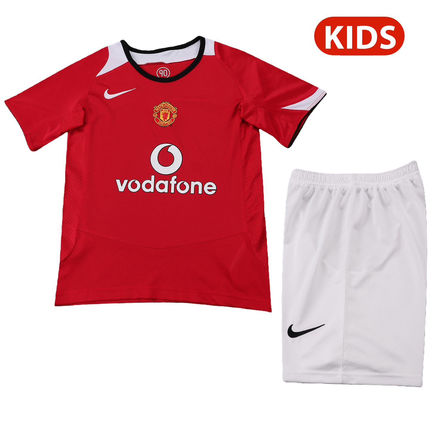 AlphaJersey-Retro Manchester United 2005-06 Home Kids Kit