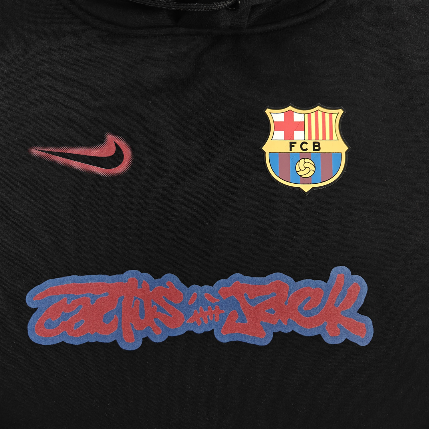 AJ-AlphaJersey-Barcelona x Travis Scott Team Logo On Both Sides Unisex Pullover Hoodie