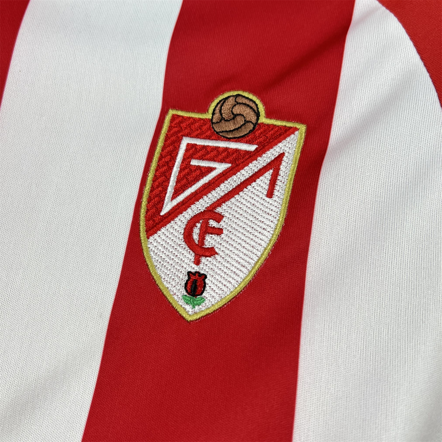AlphaJersey-Granada CF 25-26 Retro Style Red Polo Jersey - Fans Version