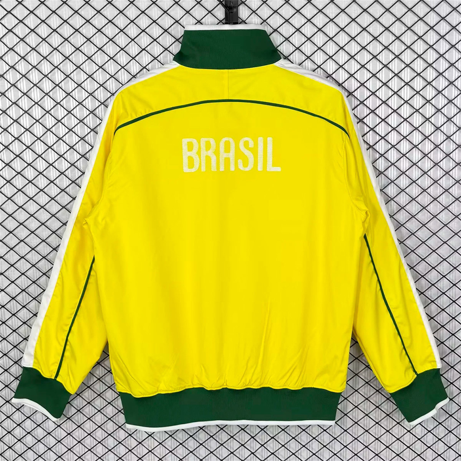 AlphaJersey-Retro Brazil 2010 Home Yellow Windbreaker