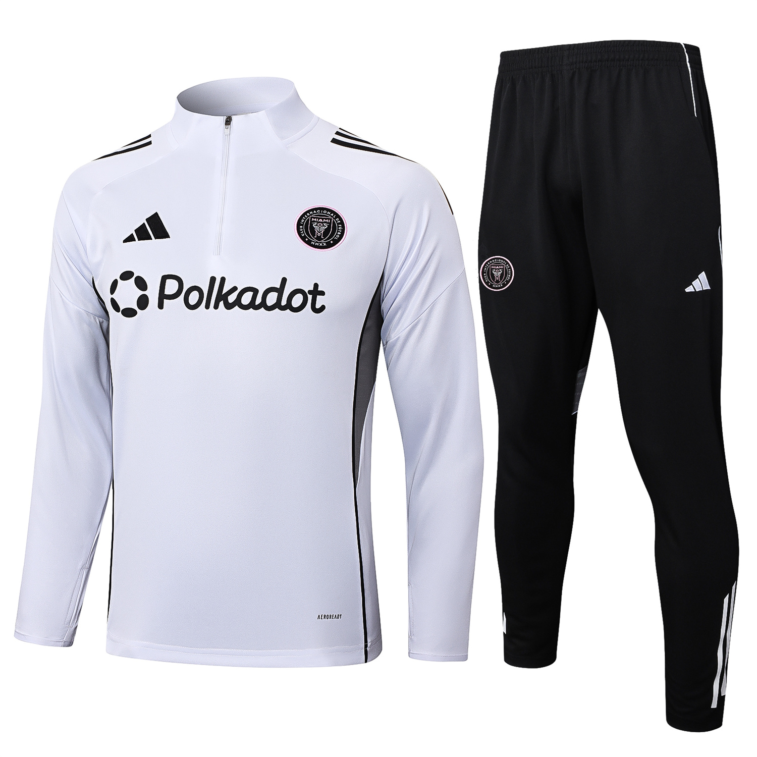 AlphaJersey-INT M.A.M 25-26 Long Sleeves Training Set - White Top & Black Pants