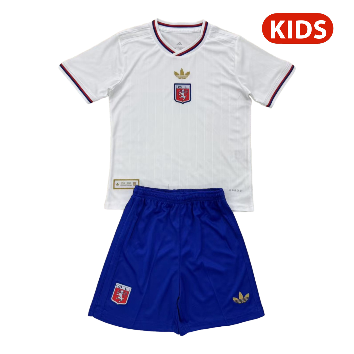 AlphaJersey-Lyon 25-26 75-Year Anniversary White Kids Kit