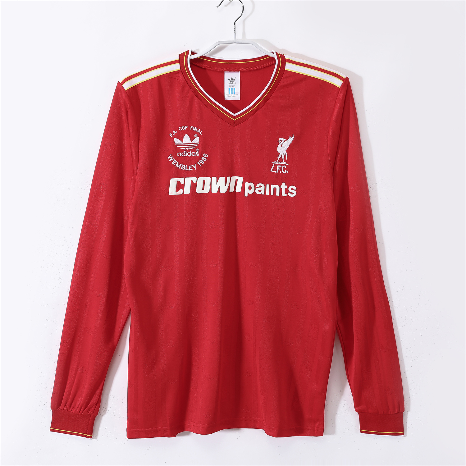 AlphaJersey-Retro Liver.pool 1986 Home Long Sleeves Jersey - FA CUP FINAL Version