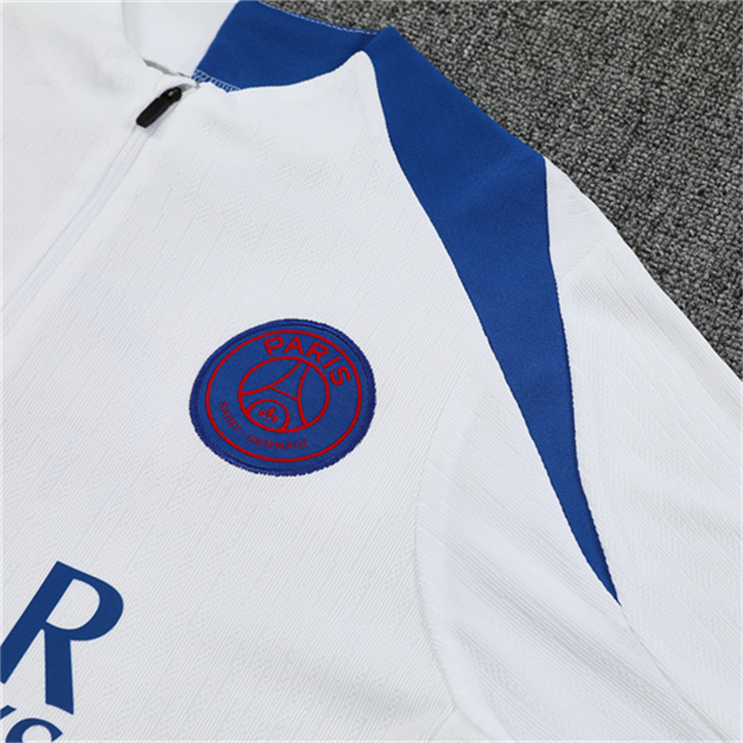 AlphaJersey-Paris Saint-Germain PSG 25-26 Long Sleeve Training Set - Player Version - White Top and Black Pants