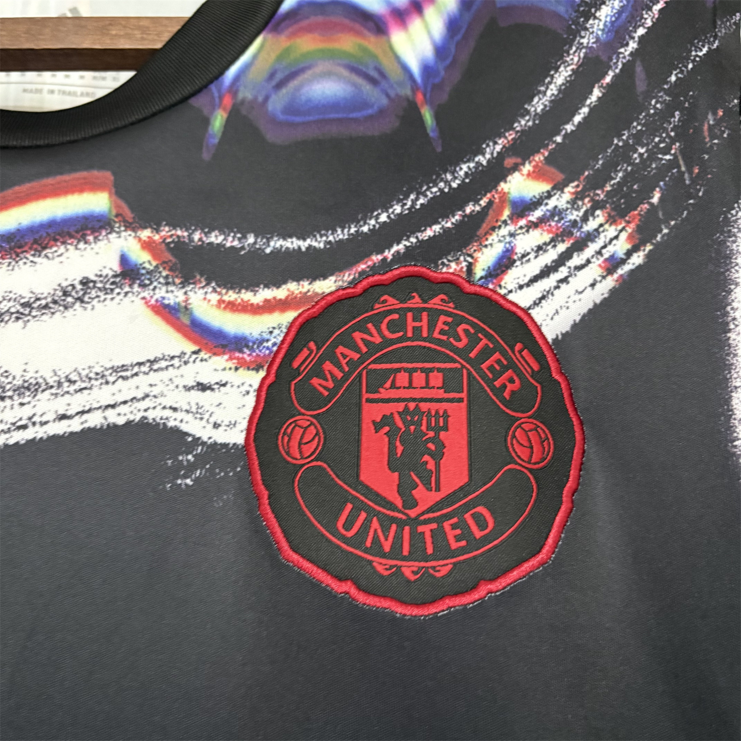 AlphaJersey-Manchester United 25-26 Ripples Black Special Jersey - Fans Version