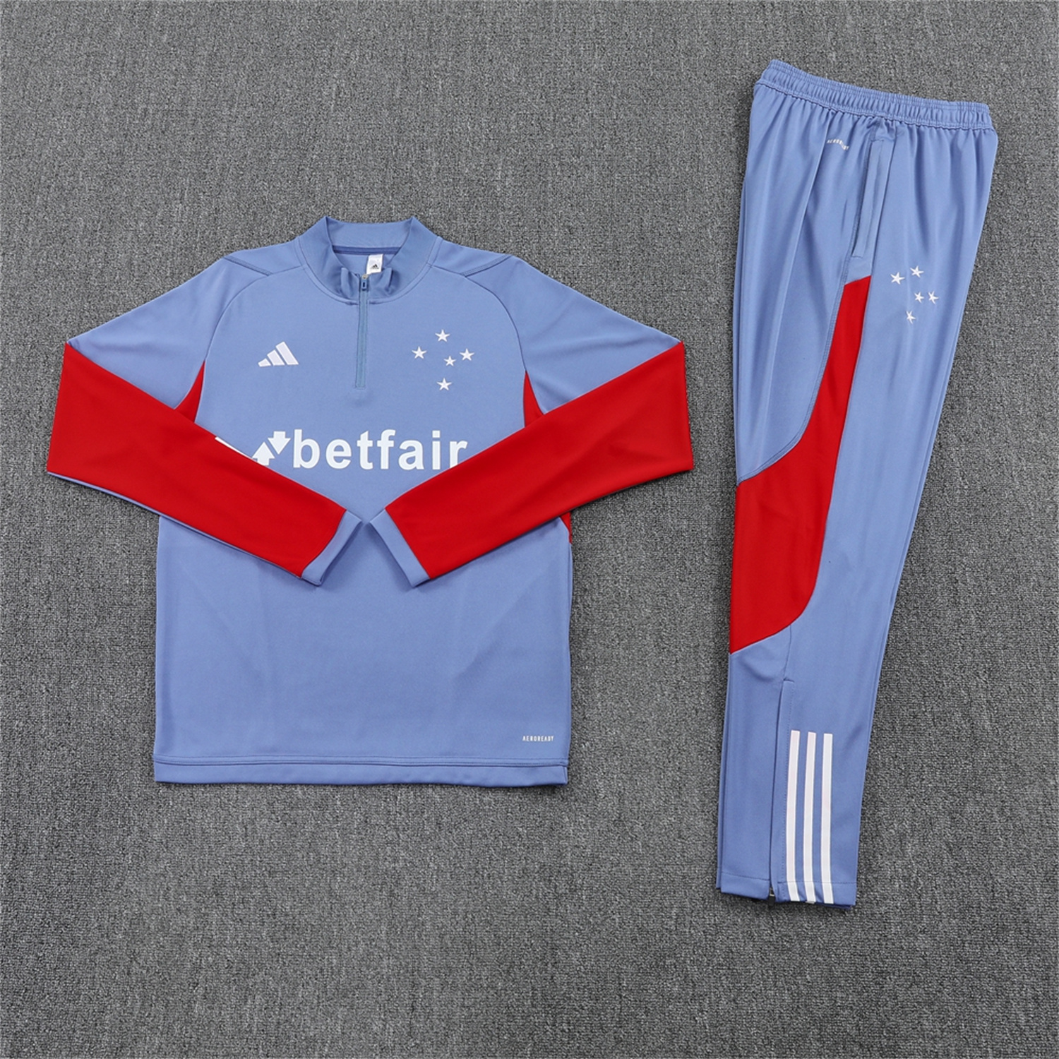 AlphaJersey-Cruzeiro 25-26 Long Sleeve Training Set - Blue Grey