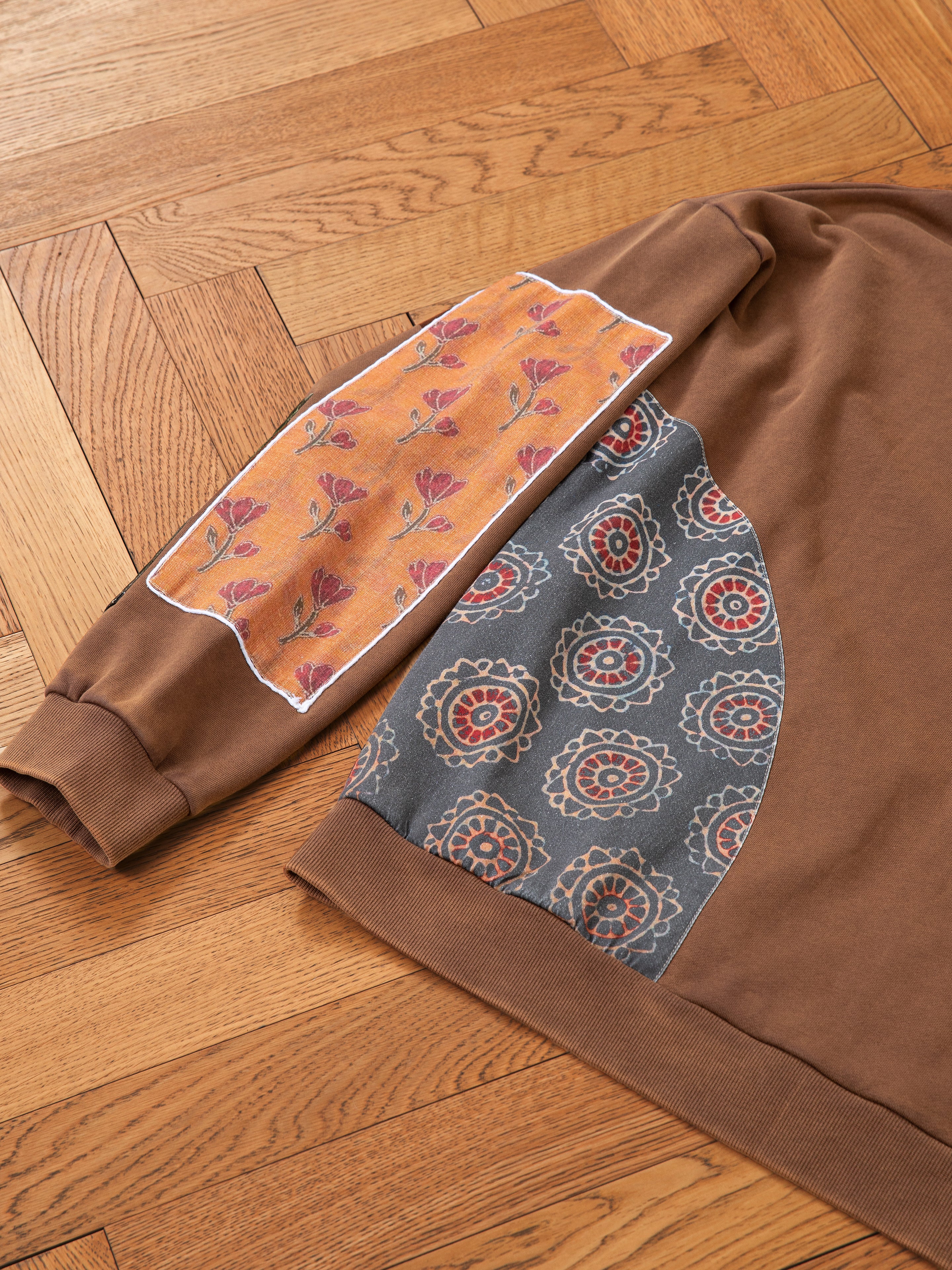 Tapestry Patchwork Zip Up Hoodie | Modern Menswear by yycbvcnbmmnbm