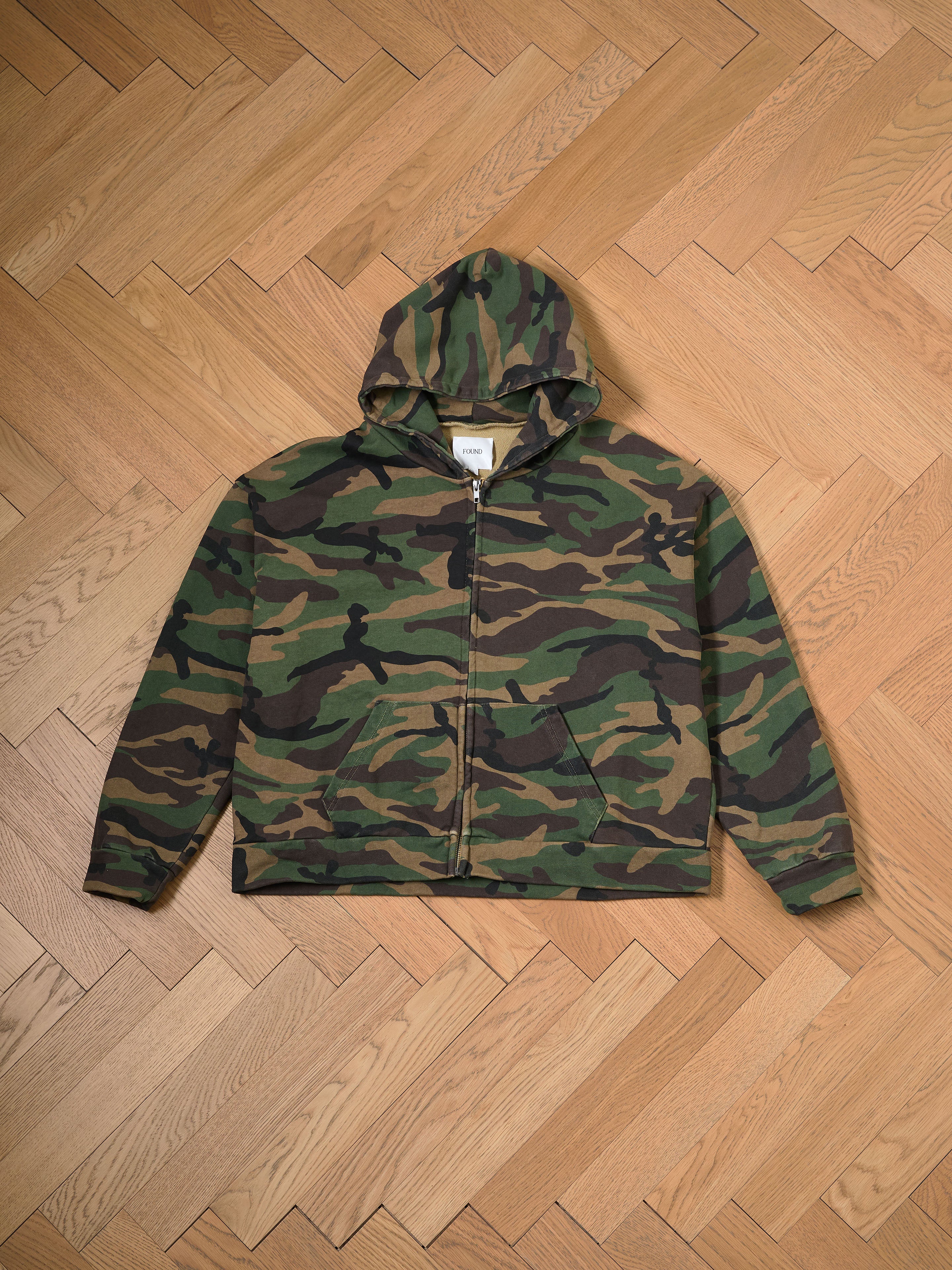 Washed Camouflage Zip Hoodie | Modern Menswear by yycbvcnbmmnbm