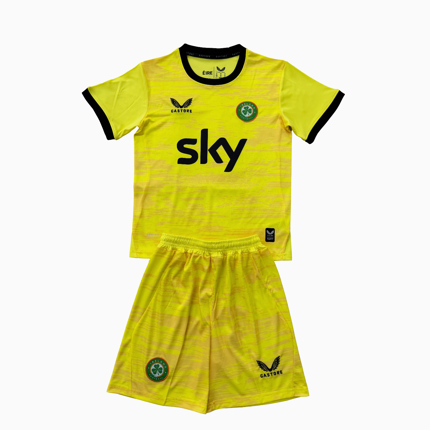 UnitedSoccerKit-Ireland 2026 Yellow Goalkeeper Men's Adult Jersey Set - Fans Version