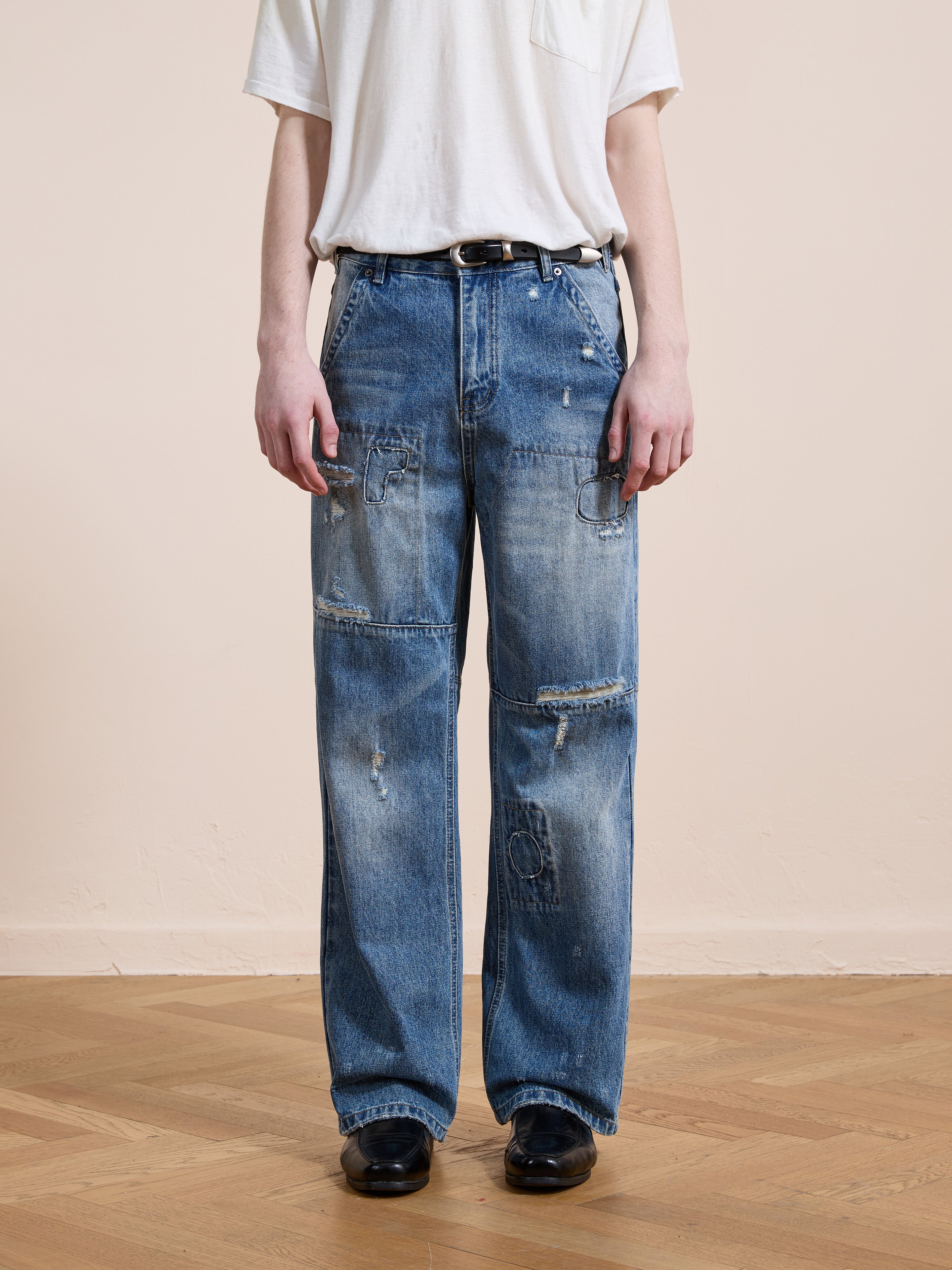 Painter Repaired Jeans | Modern Menswear by yycbvcnbmmnbm